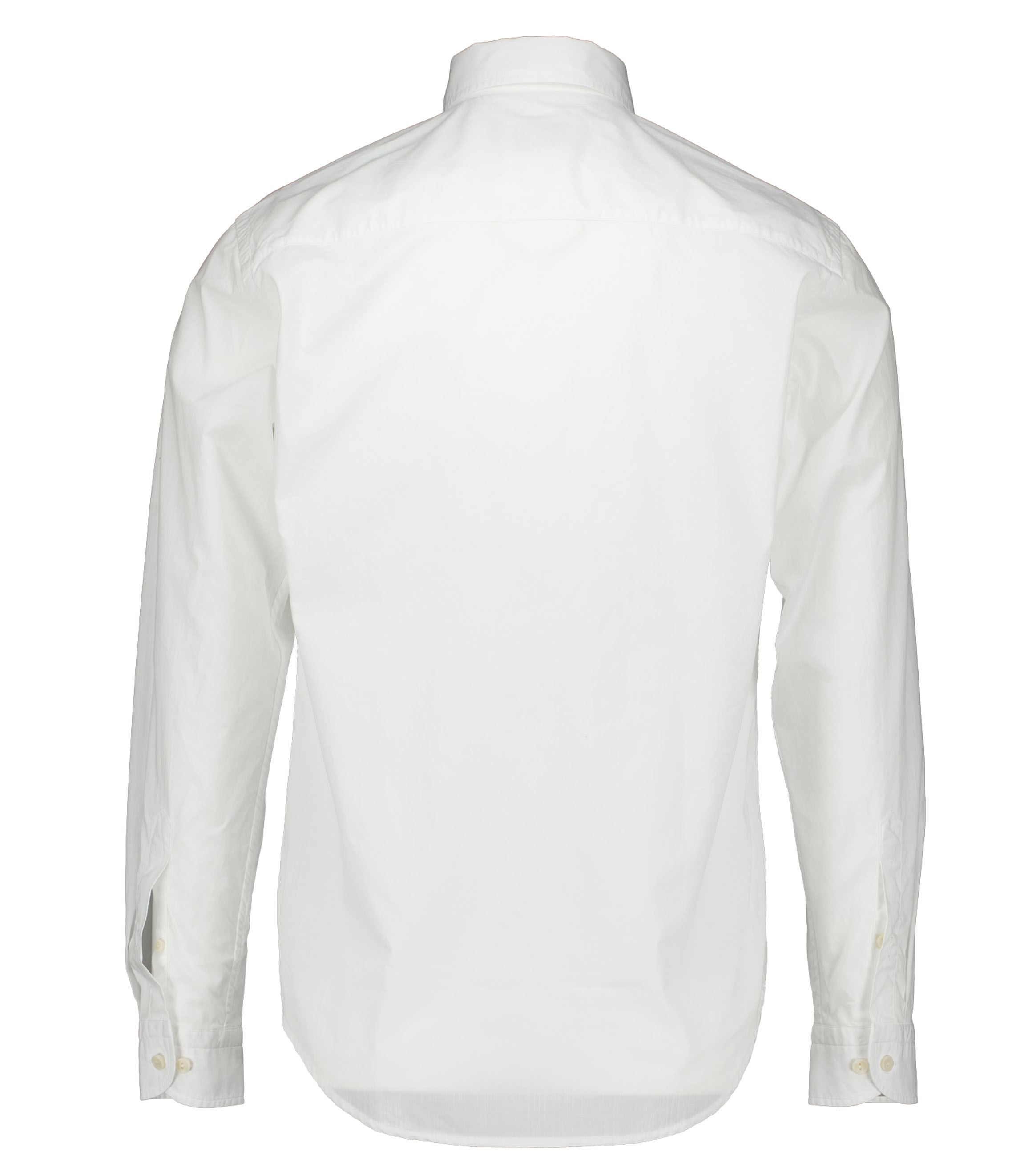 Eton Solid Chambray Shirt Lange Mouw Overhemden Wit 100014782