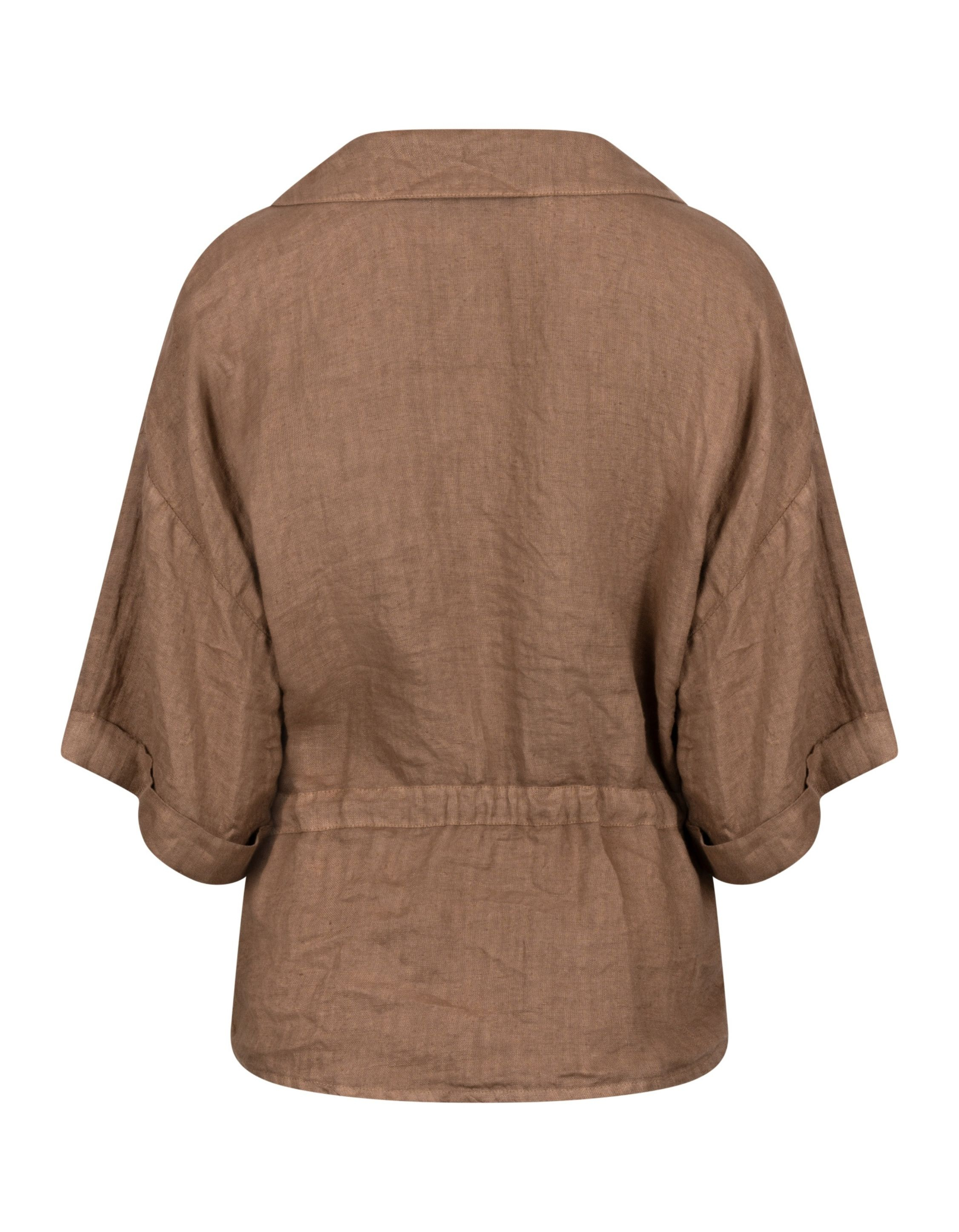 Nukus Elma Blouse  Donkerbruin Nks02251