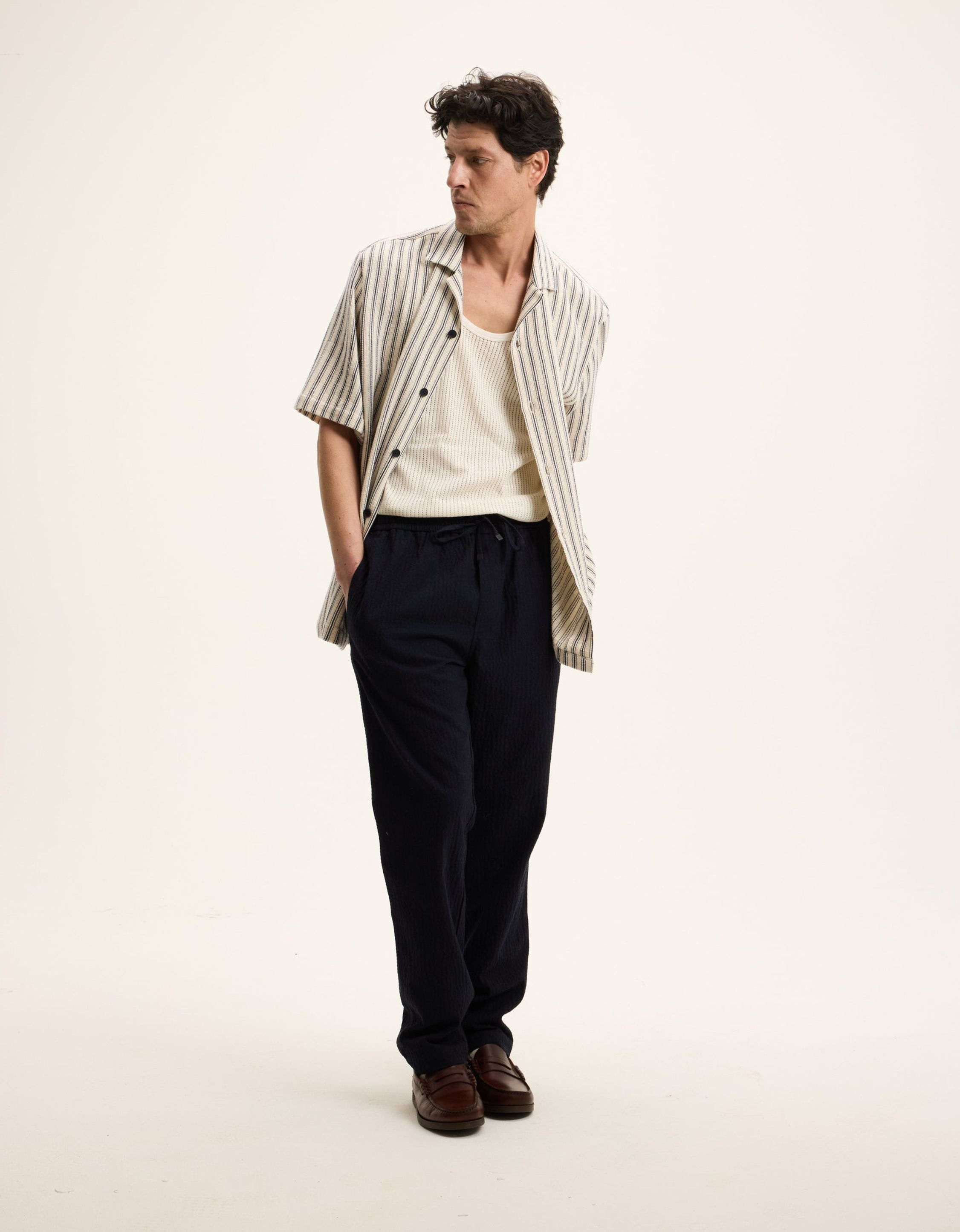 The Goodpeople Sido Korte Mouw Overhemden Off White 26010210