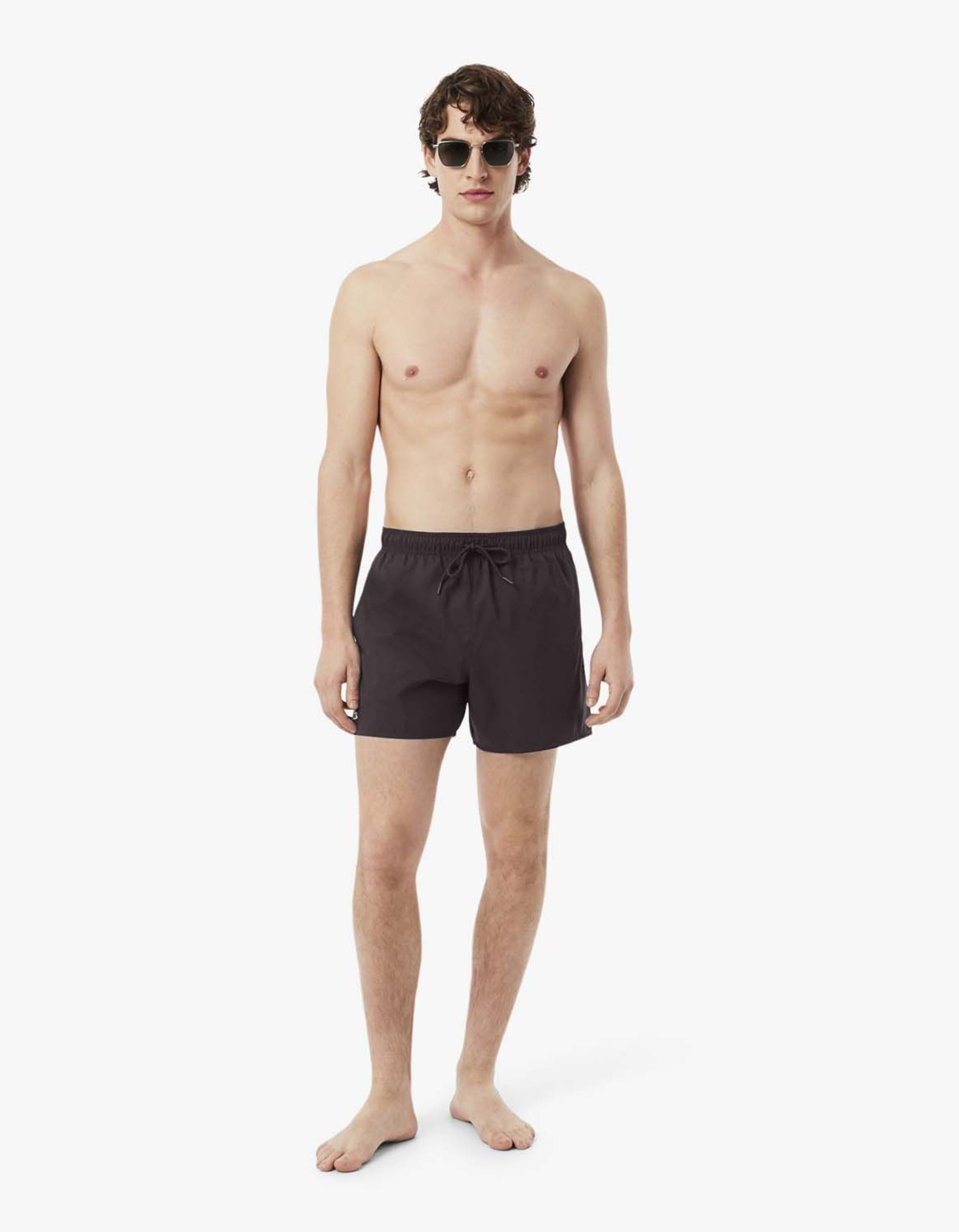 Lacoste 1hm1 Men's Swimming Trunks Zwembroeken Donkerbruin Mh6270-61