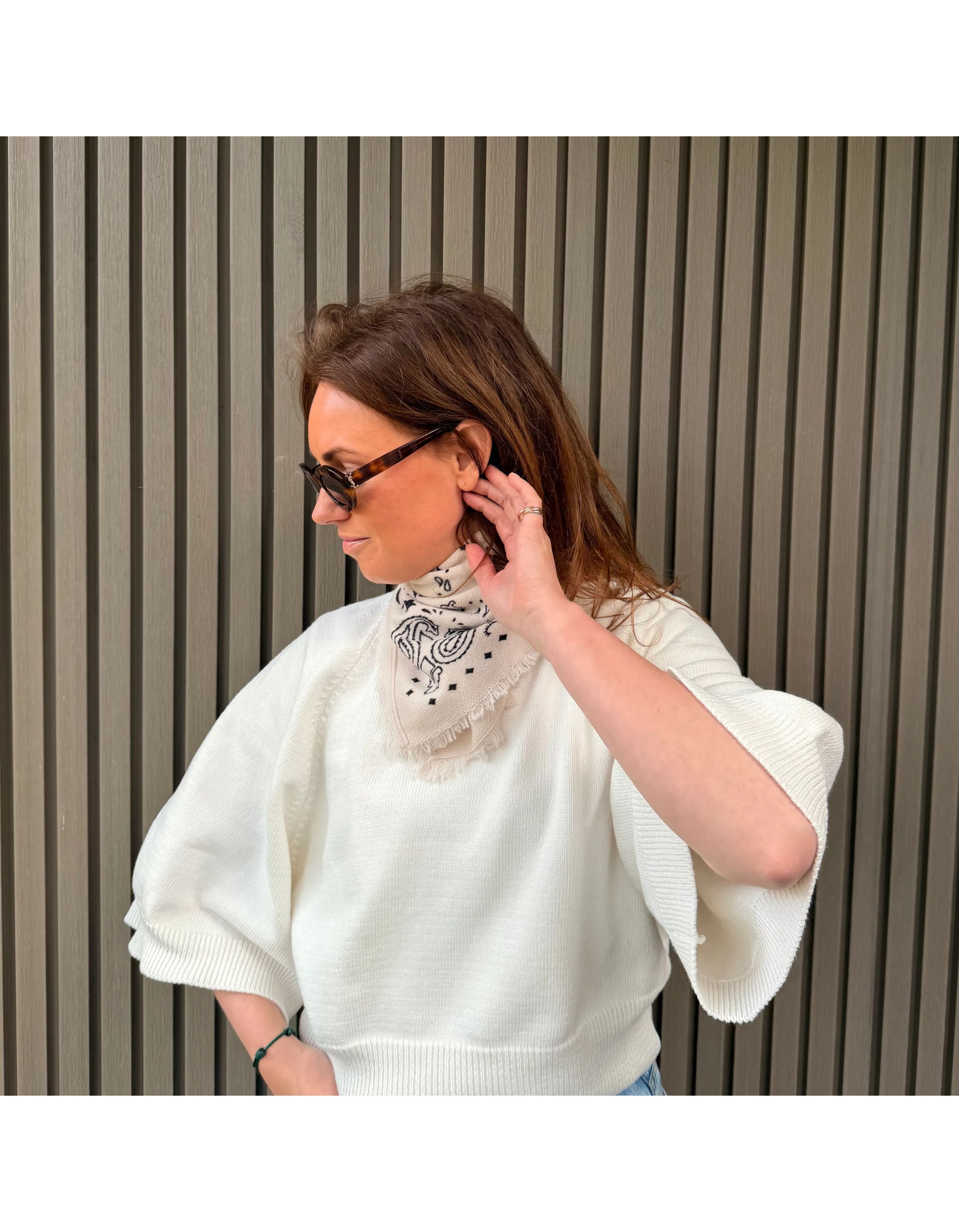 Studio Lavendel Aca15608 Sjaals Beige Cashmere Bandana