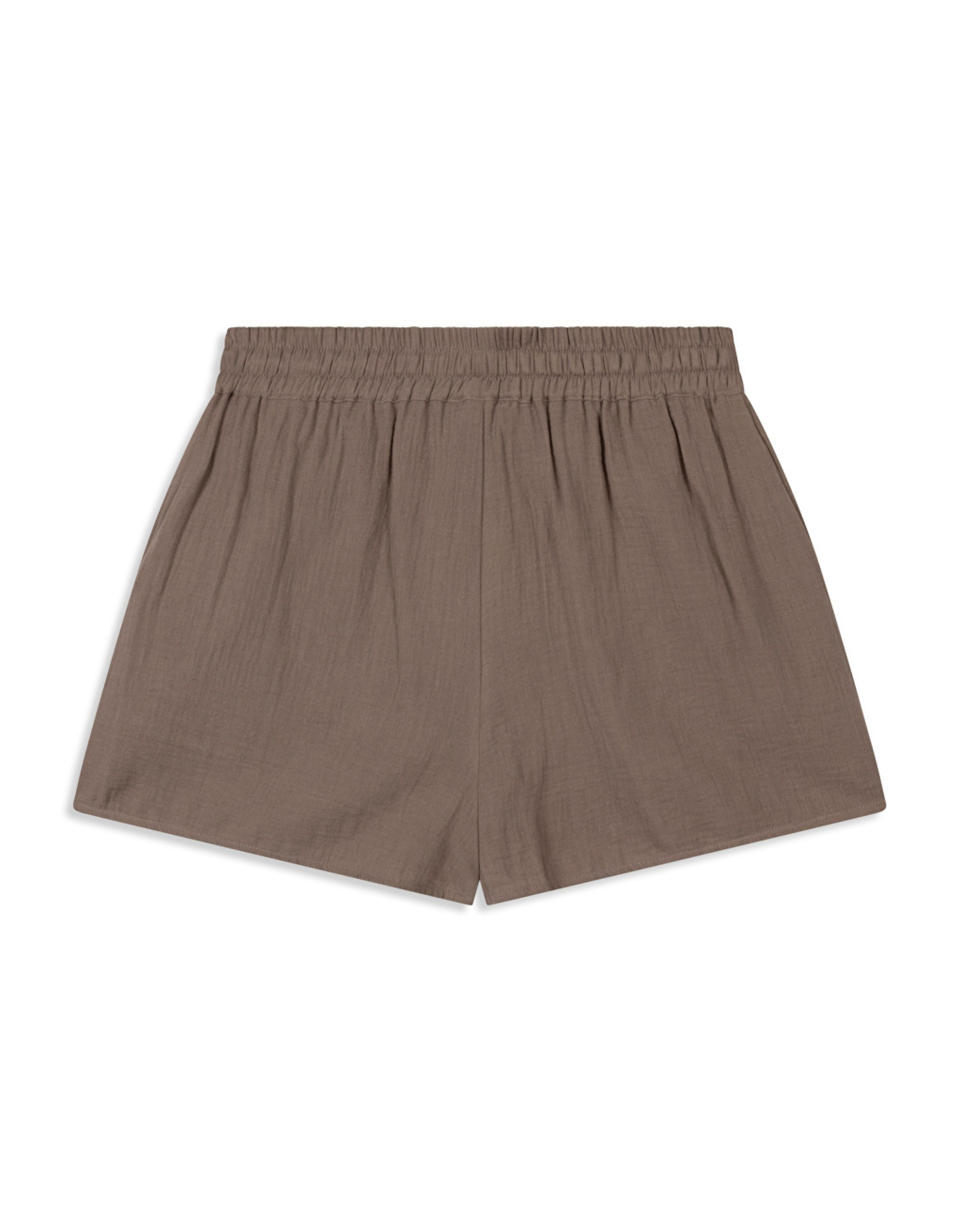 Alix The Label Ladies Woven Crinkle Shorts Shorts Taupe 2604143697