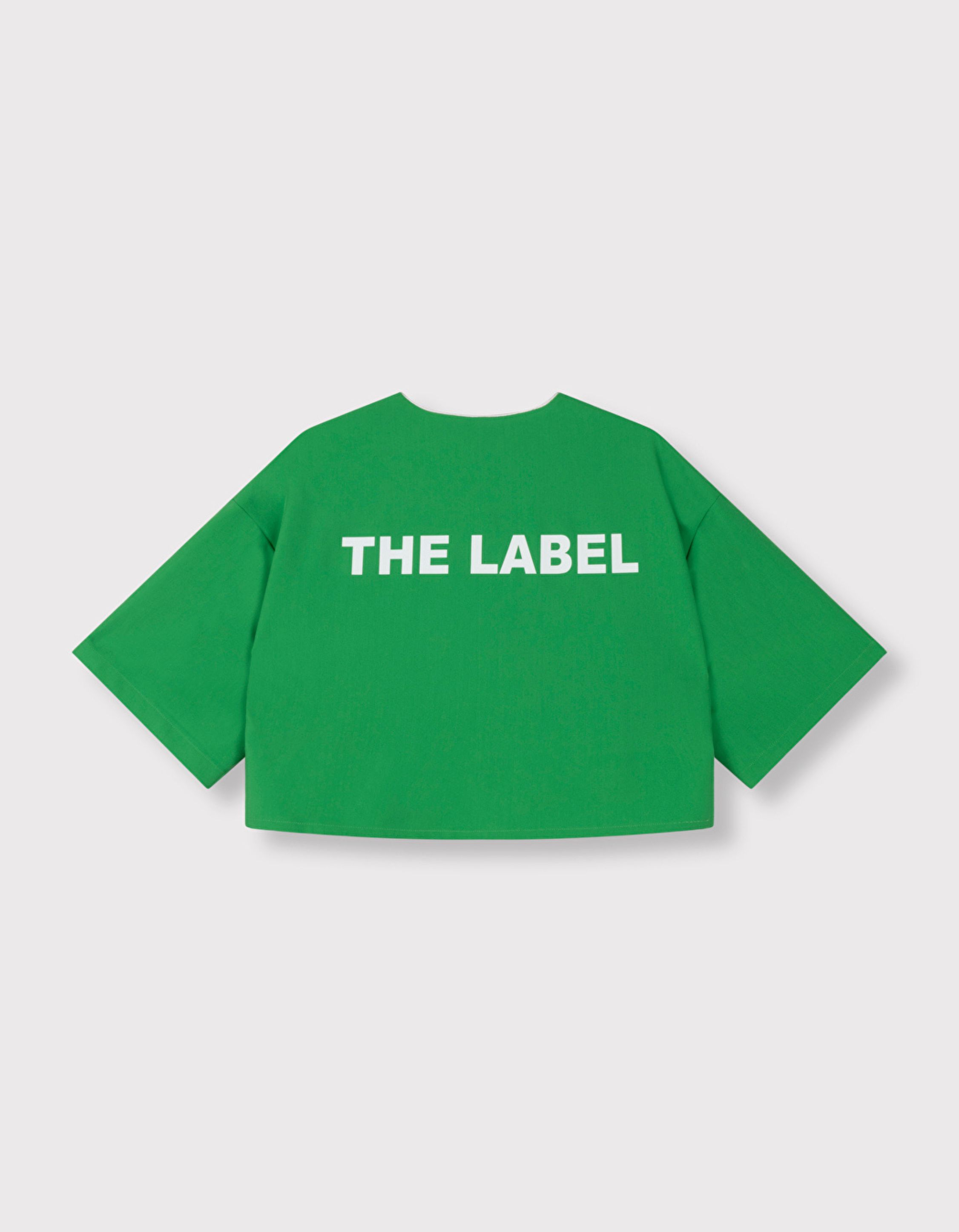 Alix The Label Ladies Woven Cropped Baseball Shirt T-shirts Groen 2604935683