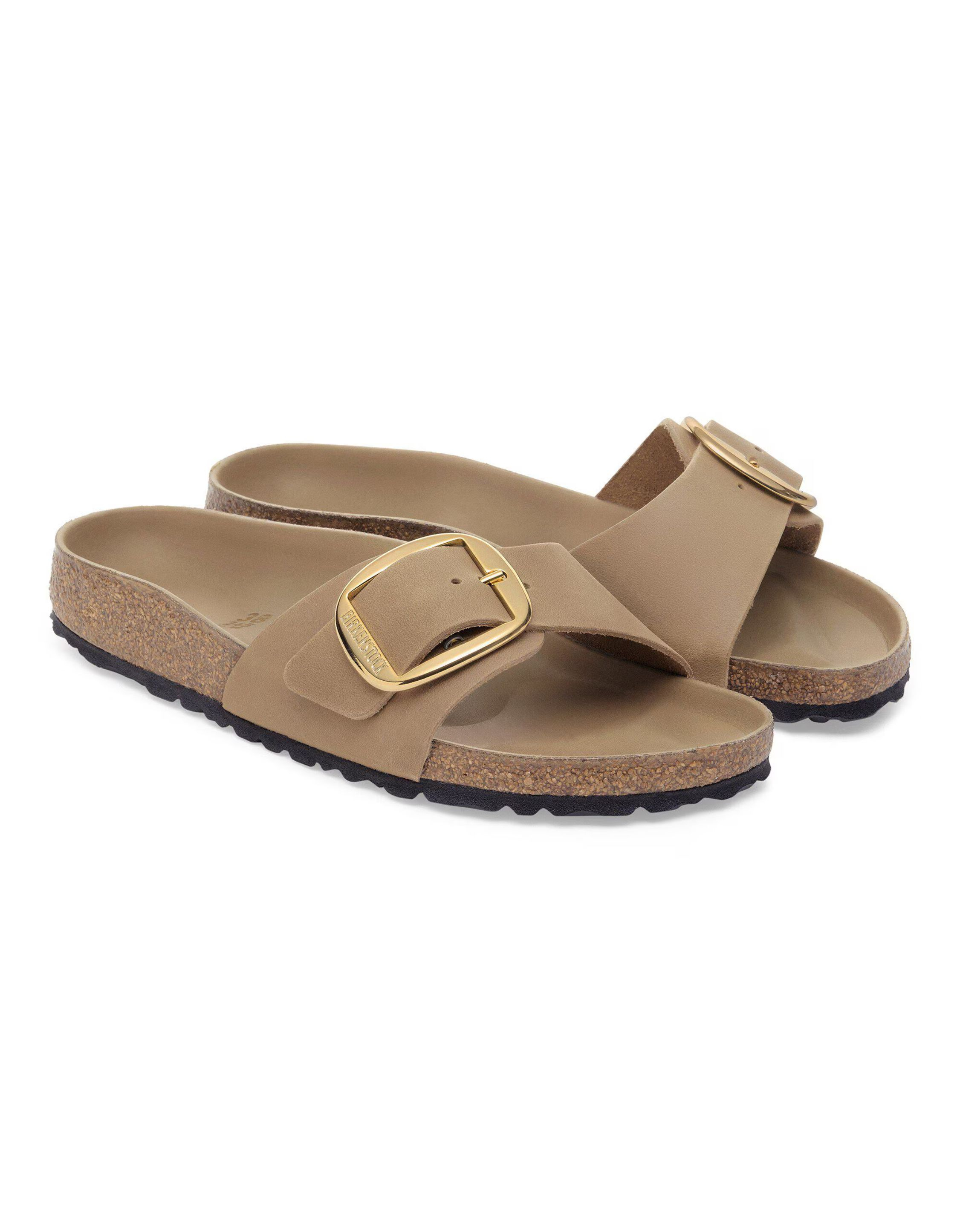 Birkenstock Madrid Big Buckle Slippers Bruin 1030467