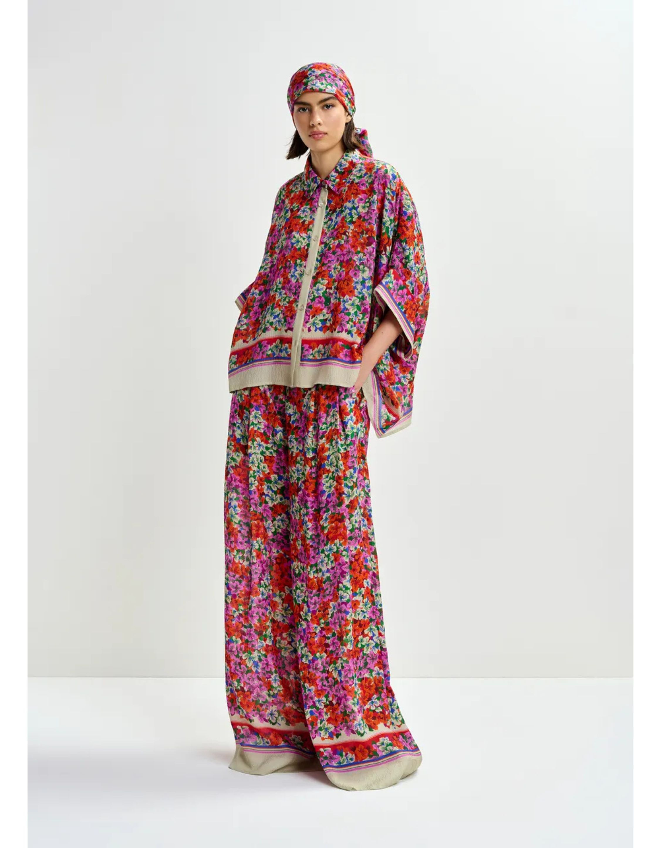 Essentiel Antwerp Wide Leg Pants Pantalons Rood Joek