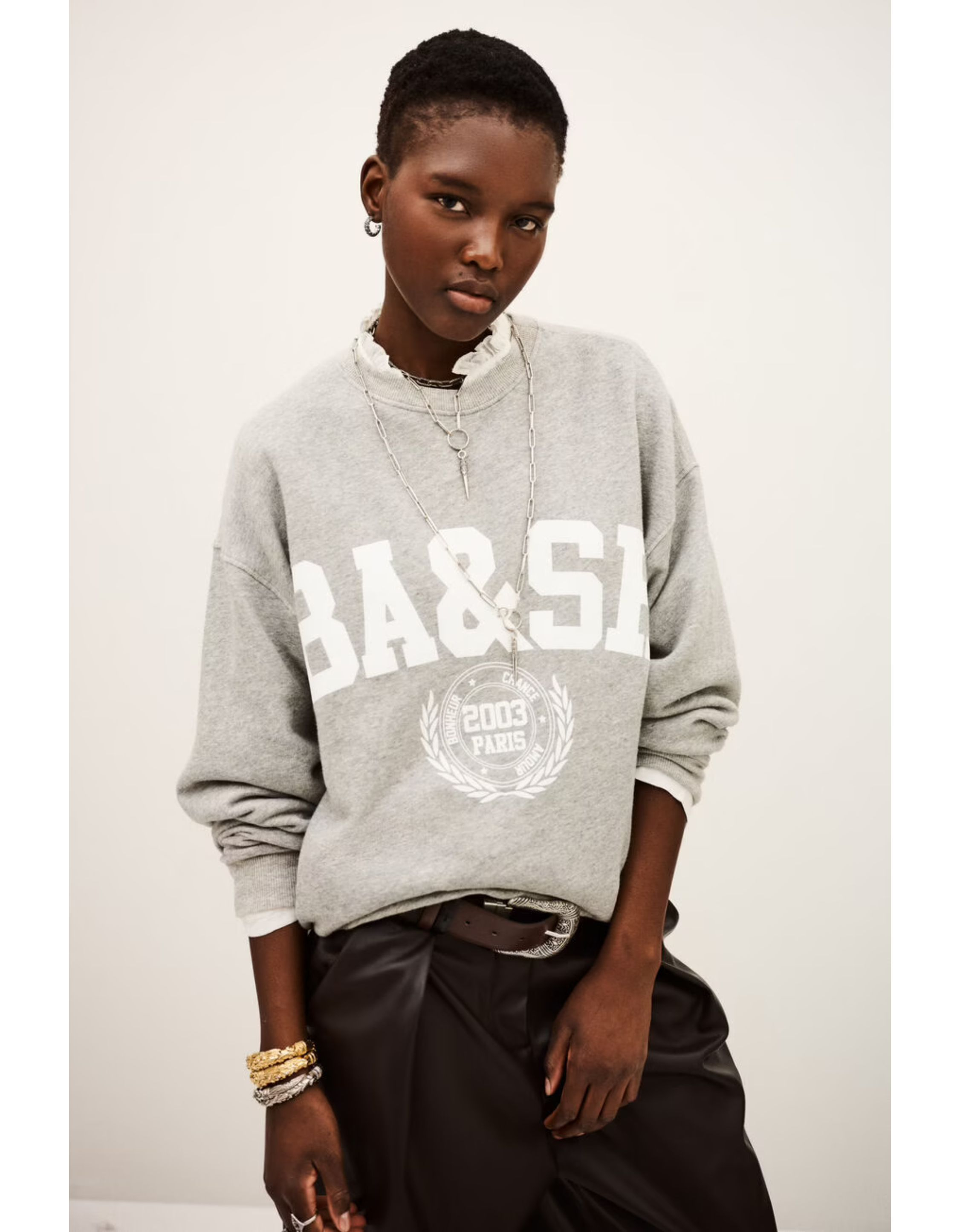 Ba&sh Benjamin Sweaters Grijs 1h25benj