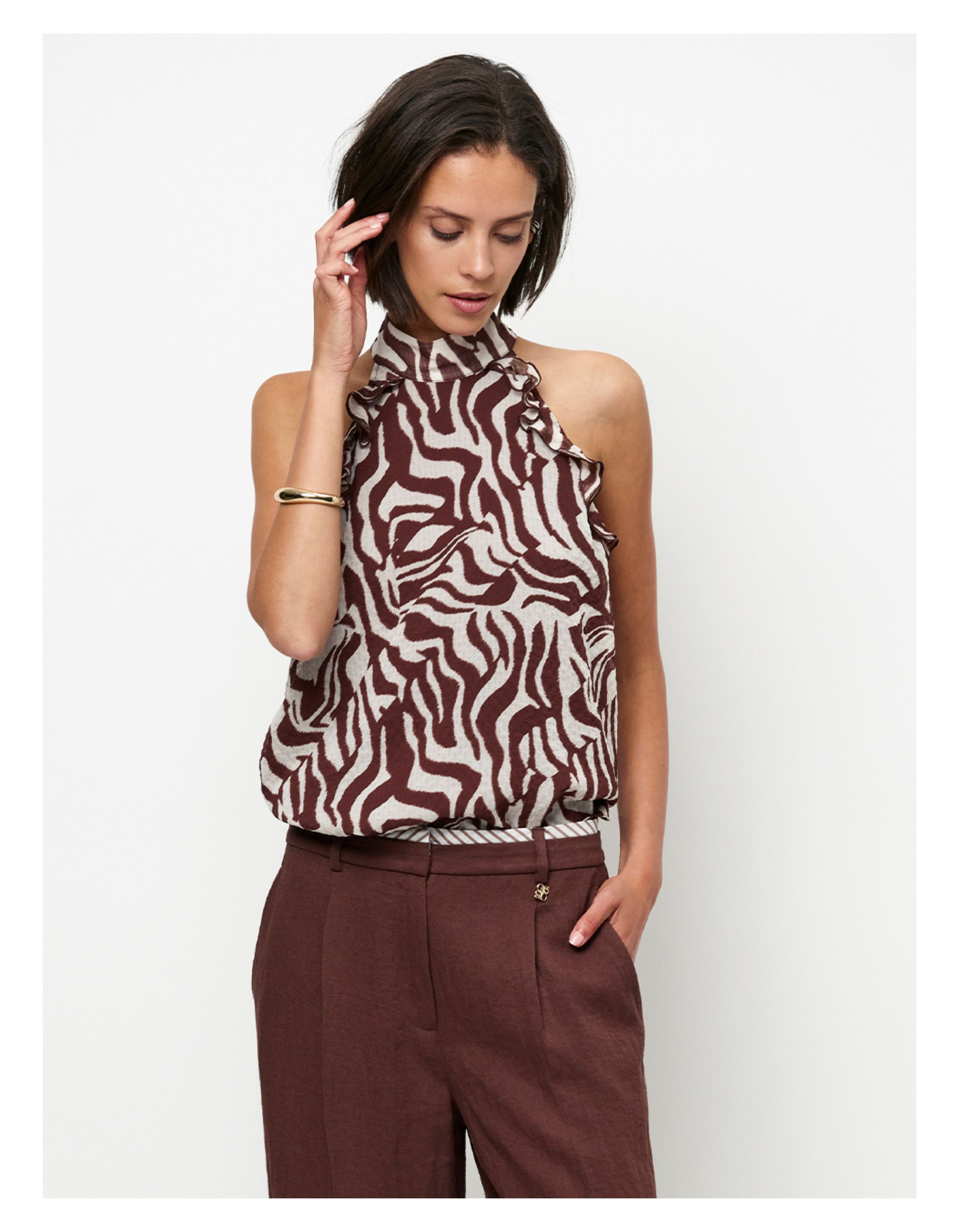 Dante 6 Galilee Printed Halter Top Tops Multicolor 261221