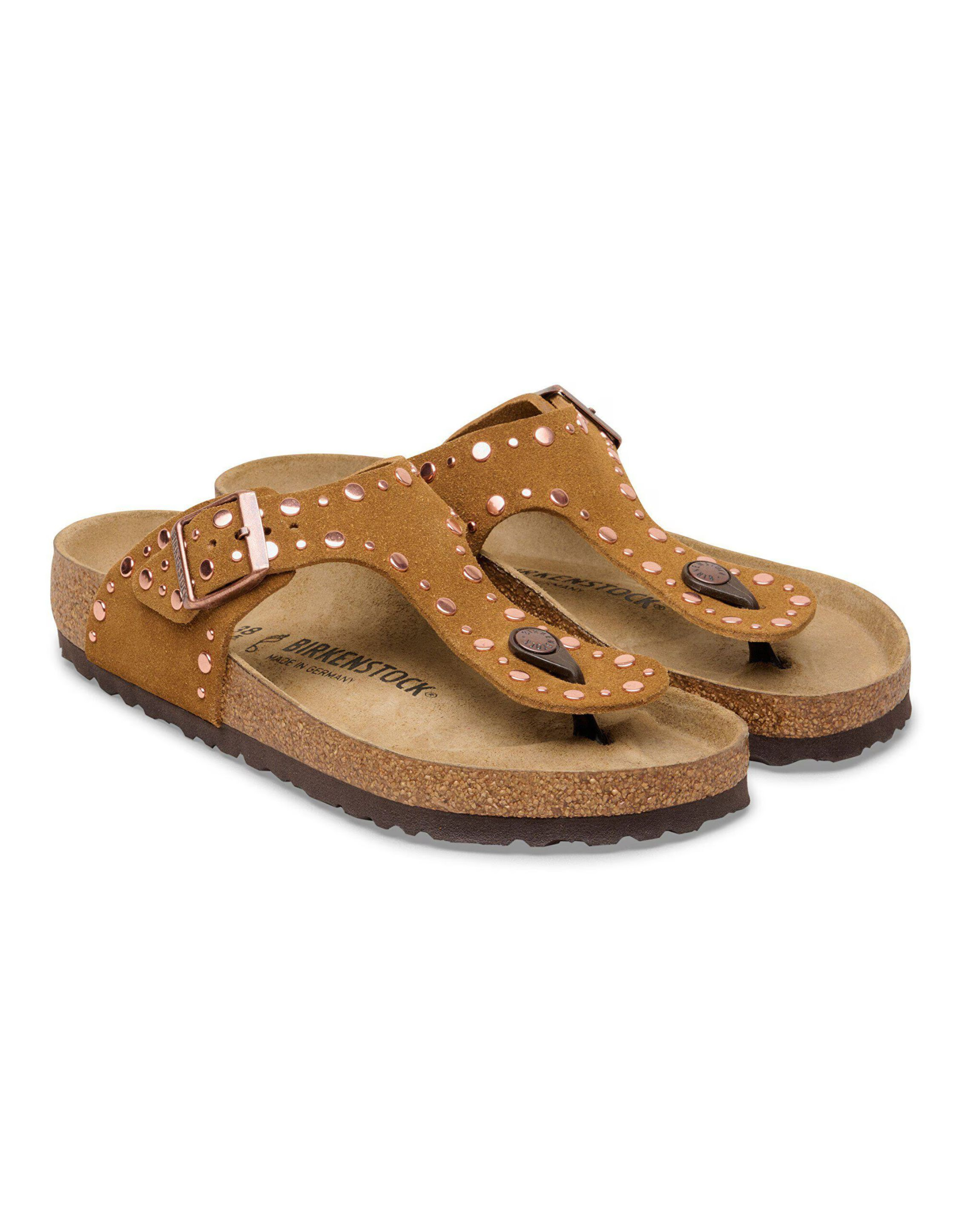 Birkenstock Gizeh Rivet Regular Slippers Cognac 1031649