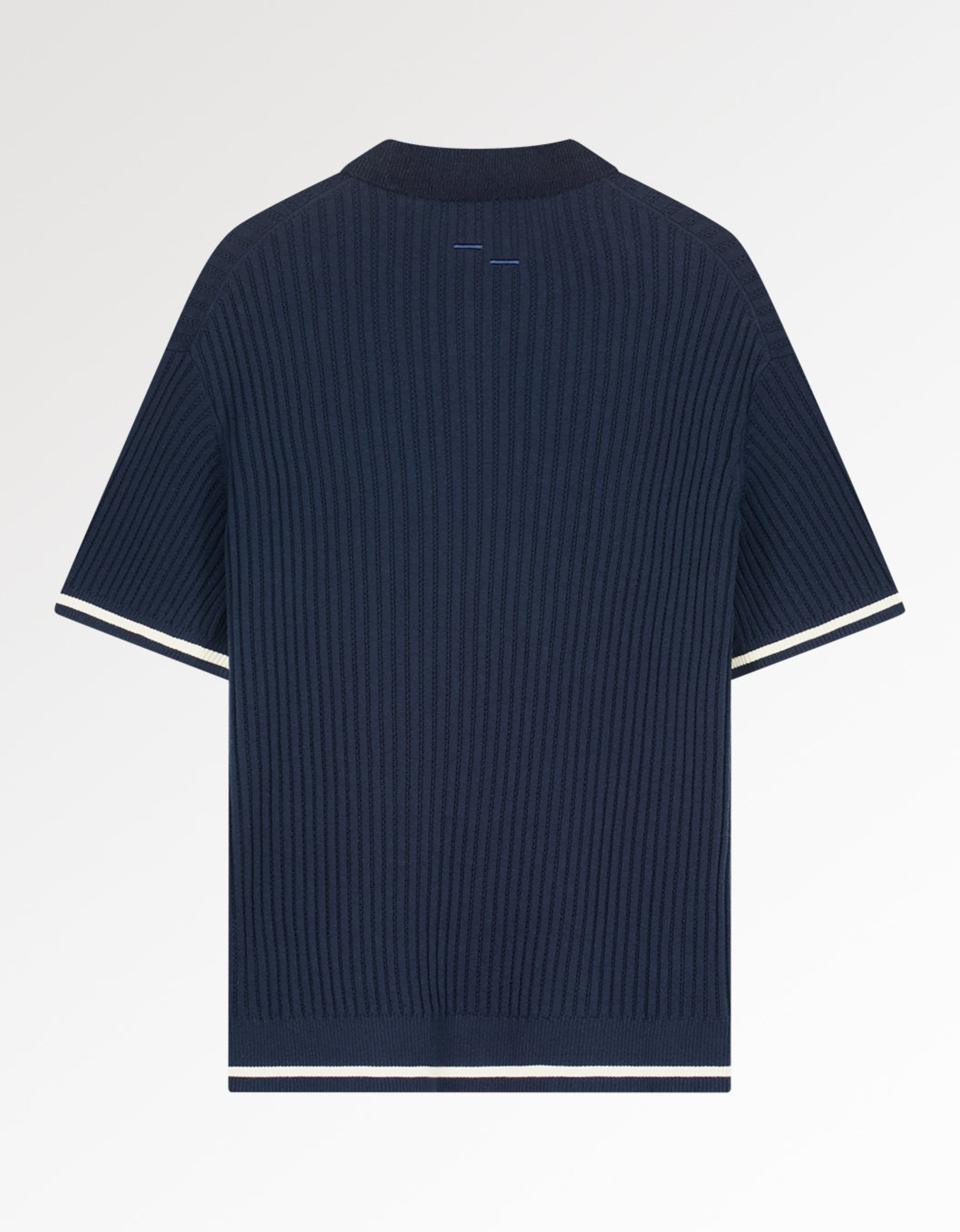 Filling Pieces 422670500246 Polos Donkerblauw Knit Polo Boucle