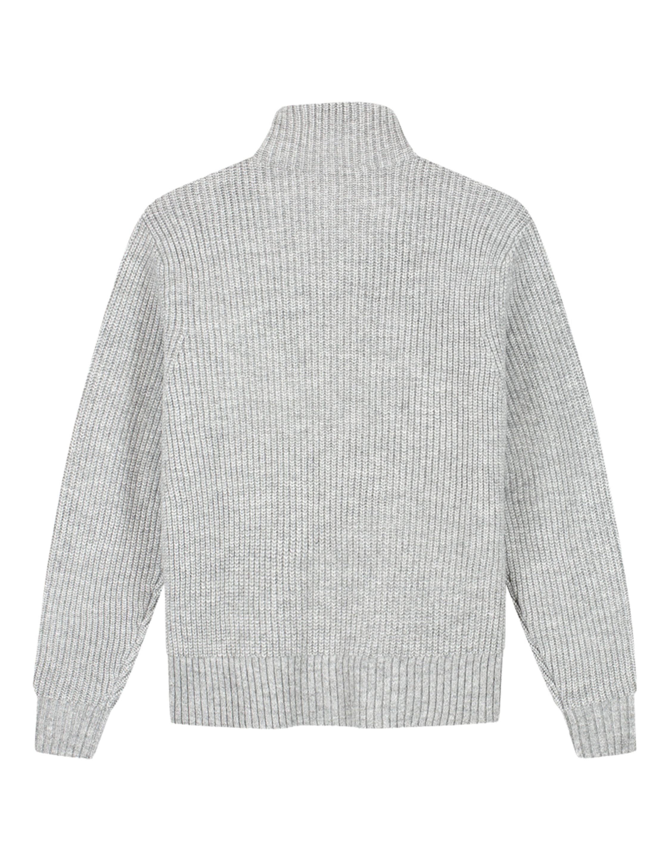 Olaf Signature Zip Knitted Sweaters Grijs M260706