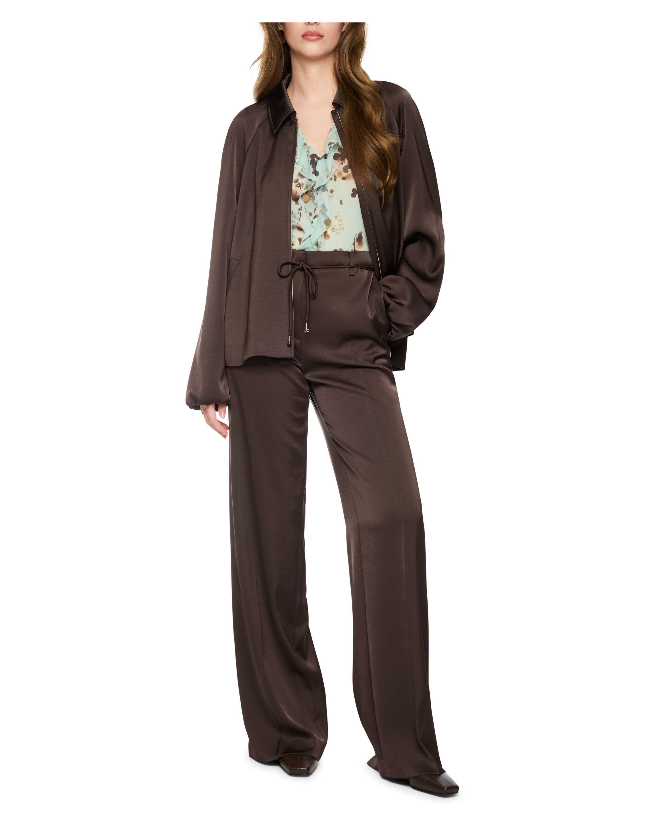Marccain Pantalon Pantalons Donkerbruin Bc 81.41 W60