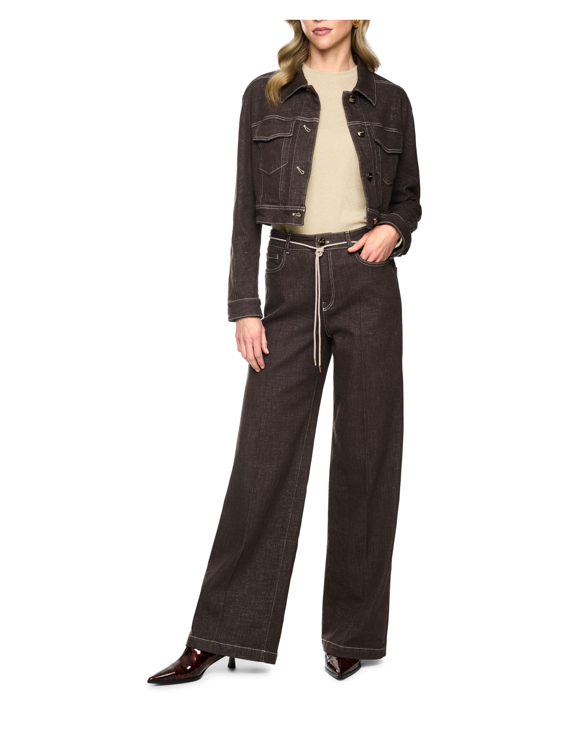 Marccain Jeans Jeans Donkerbruin Bc 82.25 D09