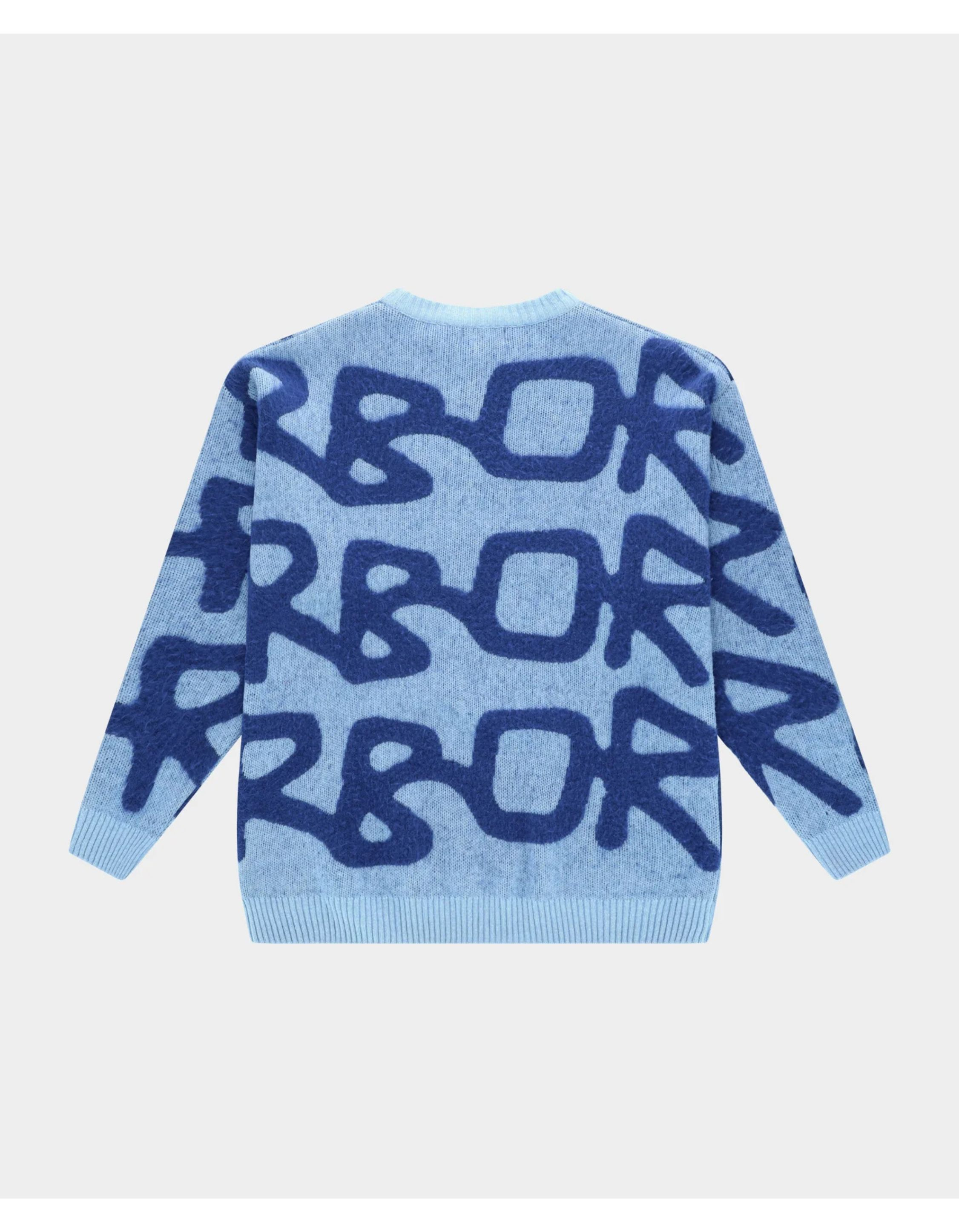 Arbor Antwerp Big Logo Arbor Alpaca Truien Blauw Big Logo Arbor Alpaca Knit