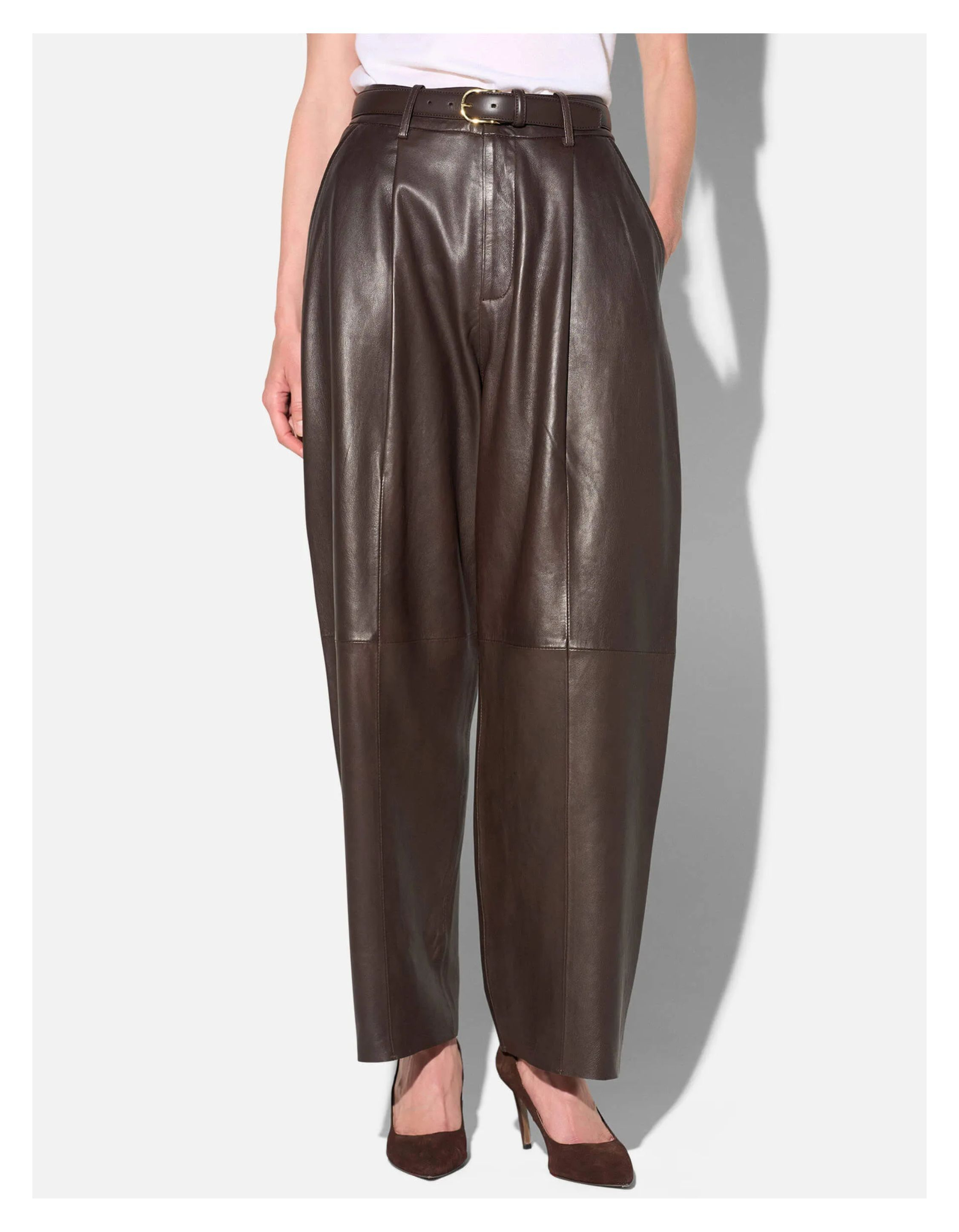 Janice Balti Pantalons Bruin Balti Leer