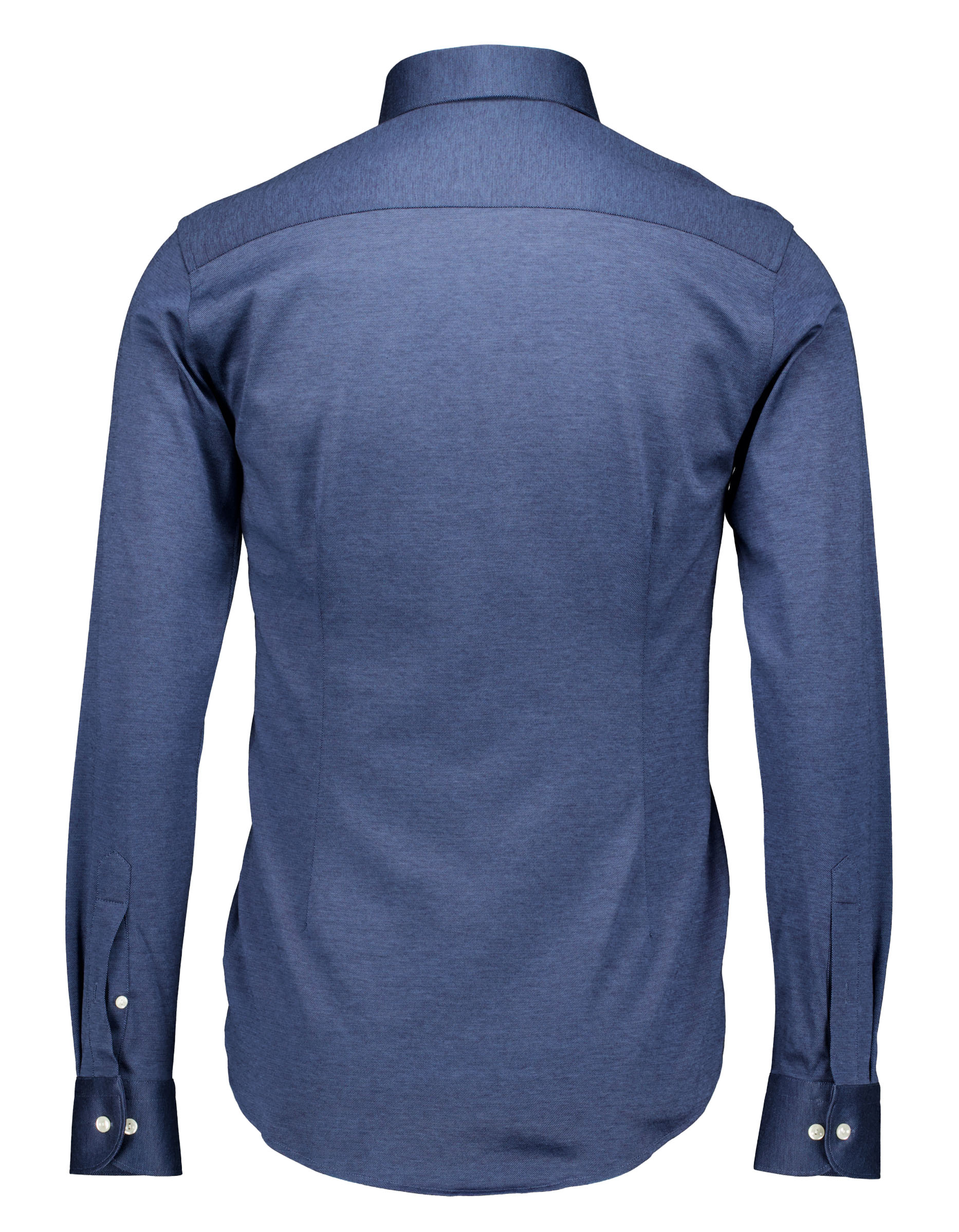 Eton Filo Di Scozia Knit Shirt Lange Mouw Overhemden Blauw 100014987