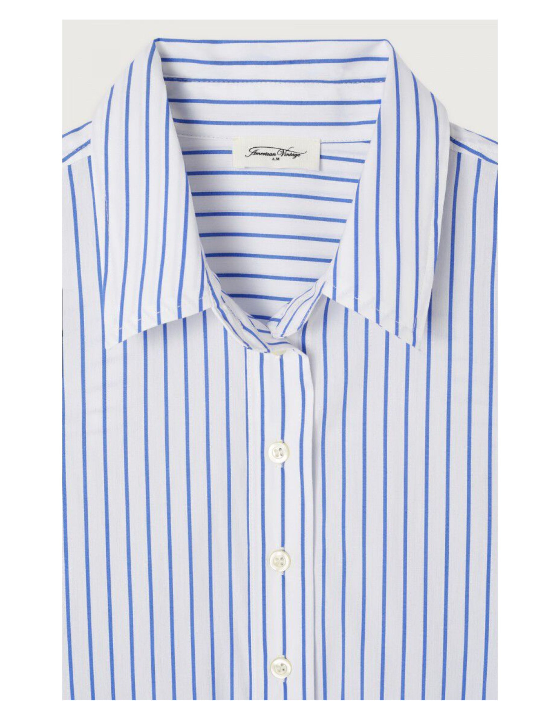 American Vintage Nurway Blouses Blauw Nur06ah26