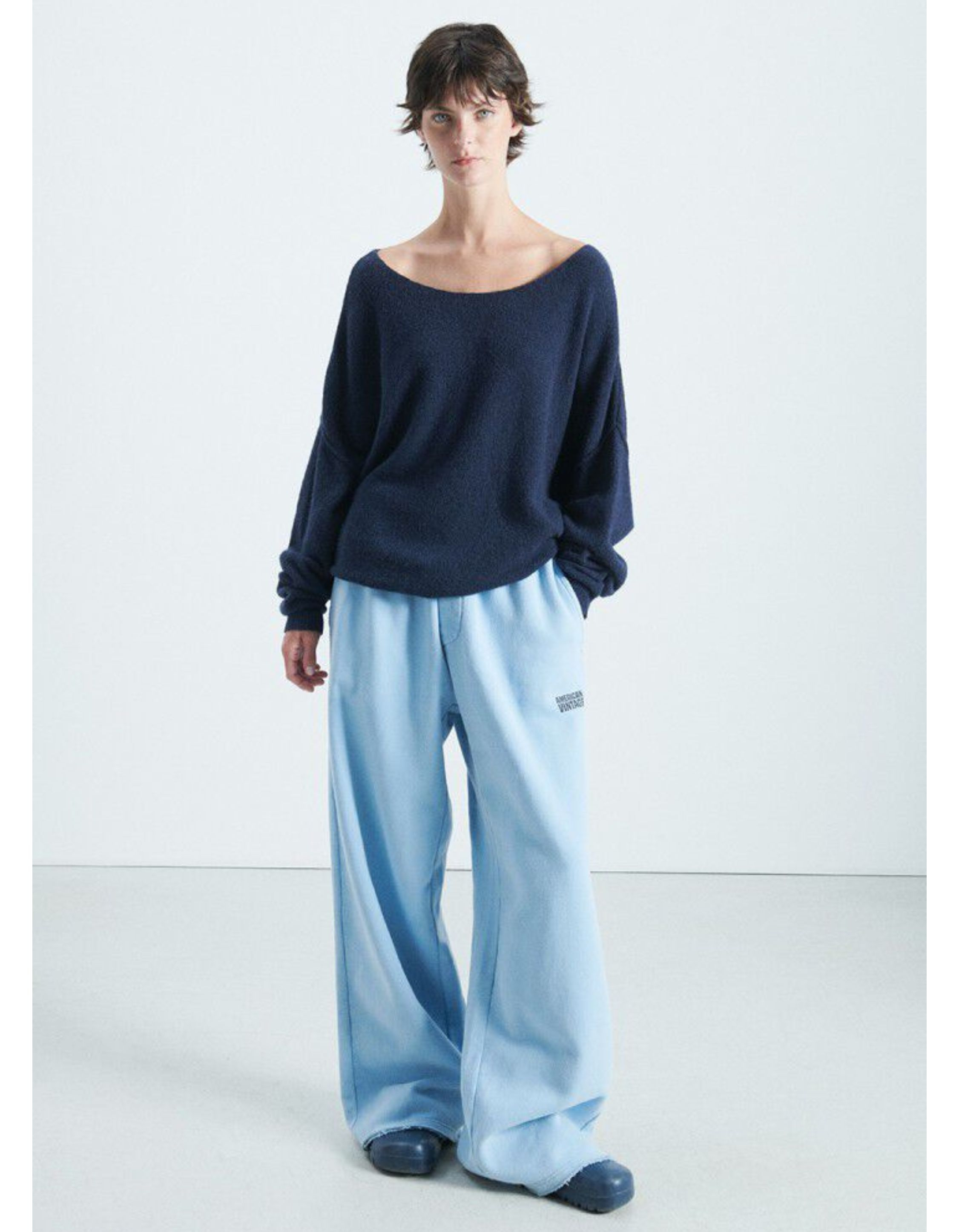 American Vintage Damsville Pullovers Donkerblauw Dam225h26