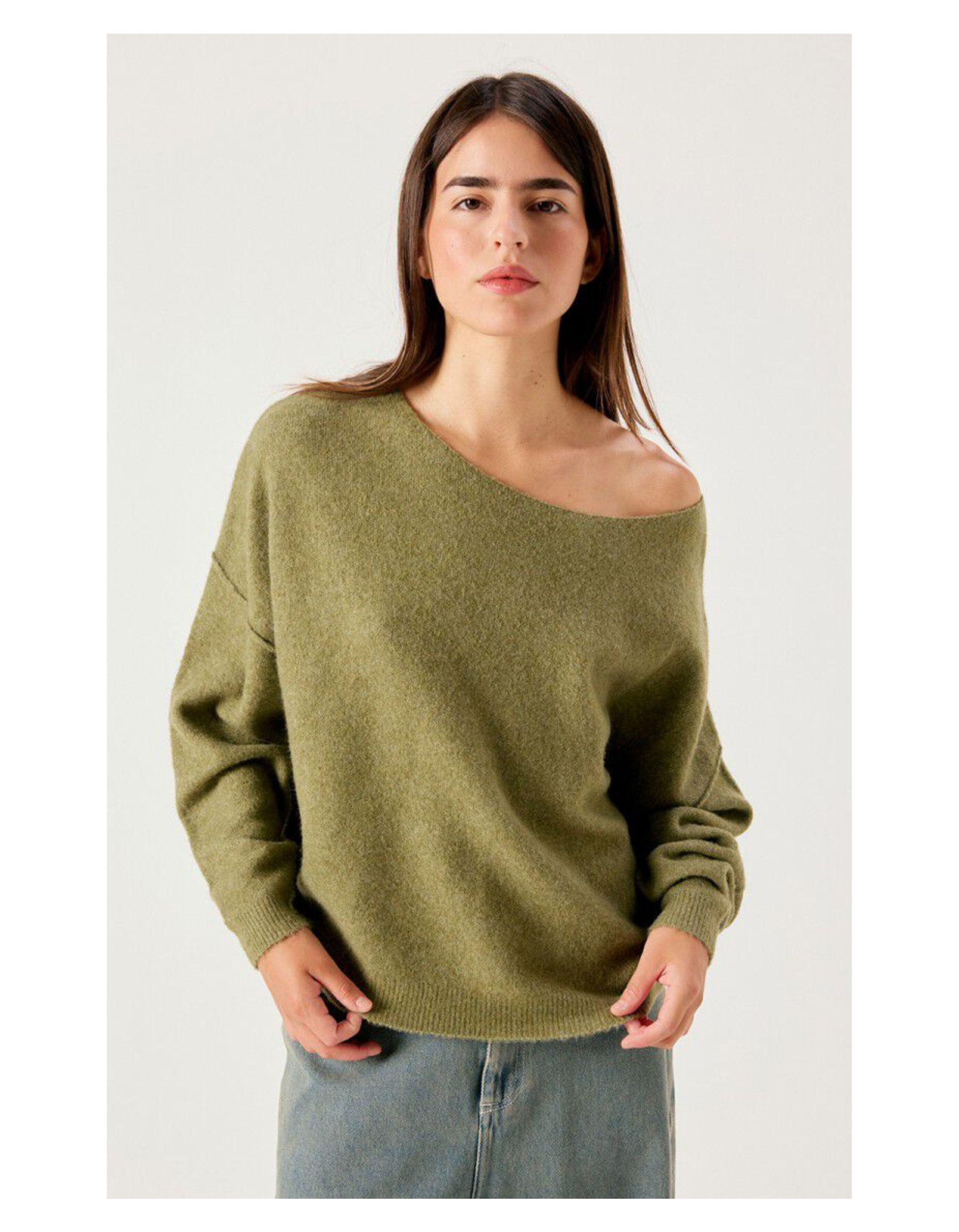 American Vintage Damsville Pullovers Olijf Dam225h26