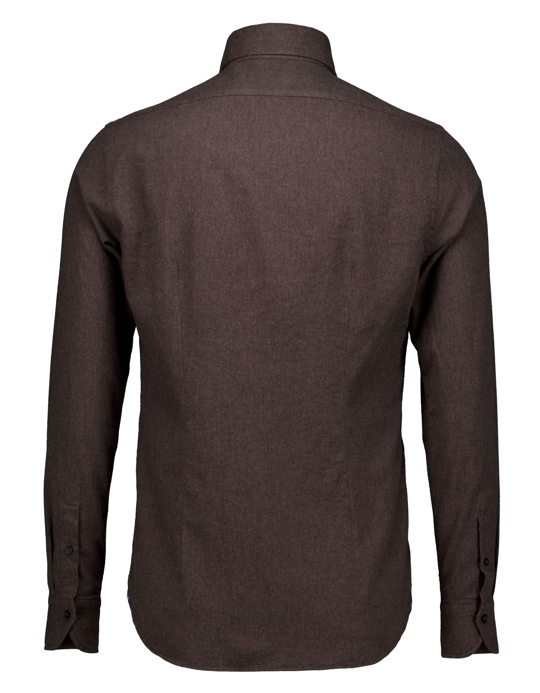 Xacus Washed Shirt Lange Mouw Overhemden Donkerbruin 721ml/31148
