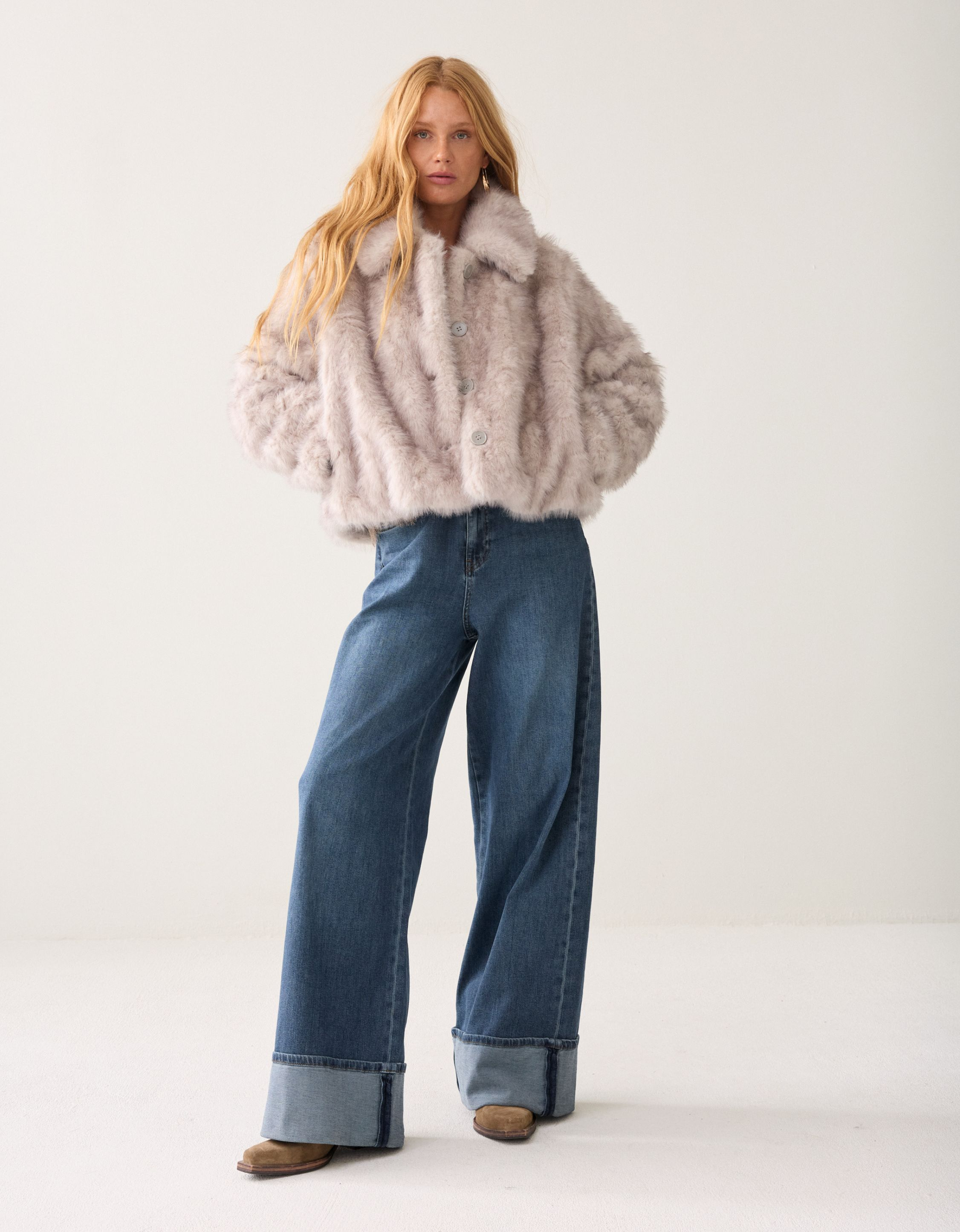 Summum Jacket Soft Faux Fur Jackets Lichtgrijs 1s1320-12525
