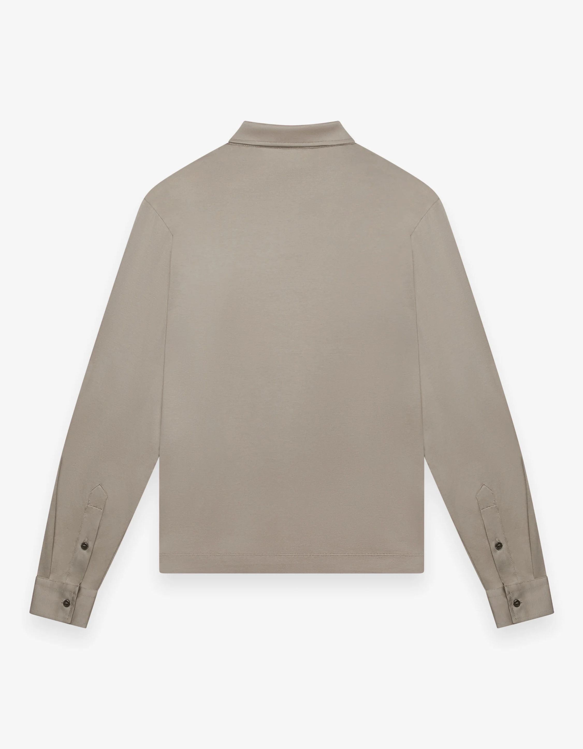 Valenza Supima Polo Zip Collar L/s Polos Taupe 1172