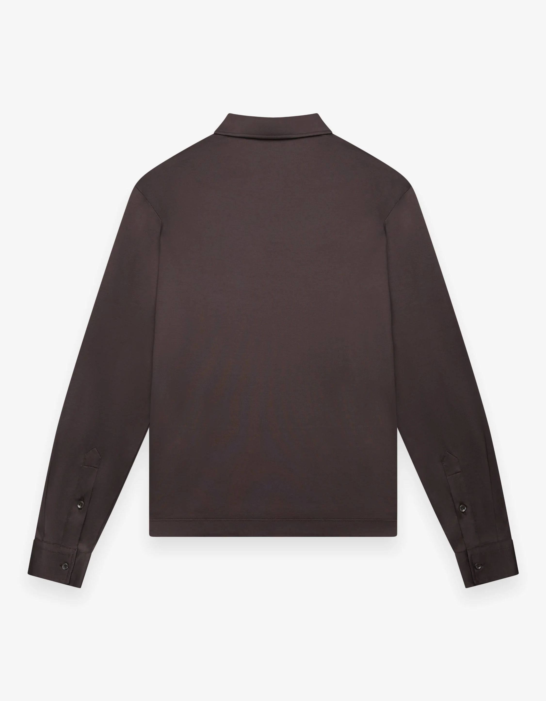 Valenza Supima Polo Zip Collar L/s Polos Donkerbruin 1172