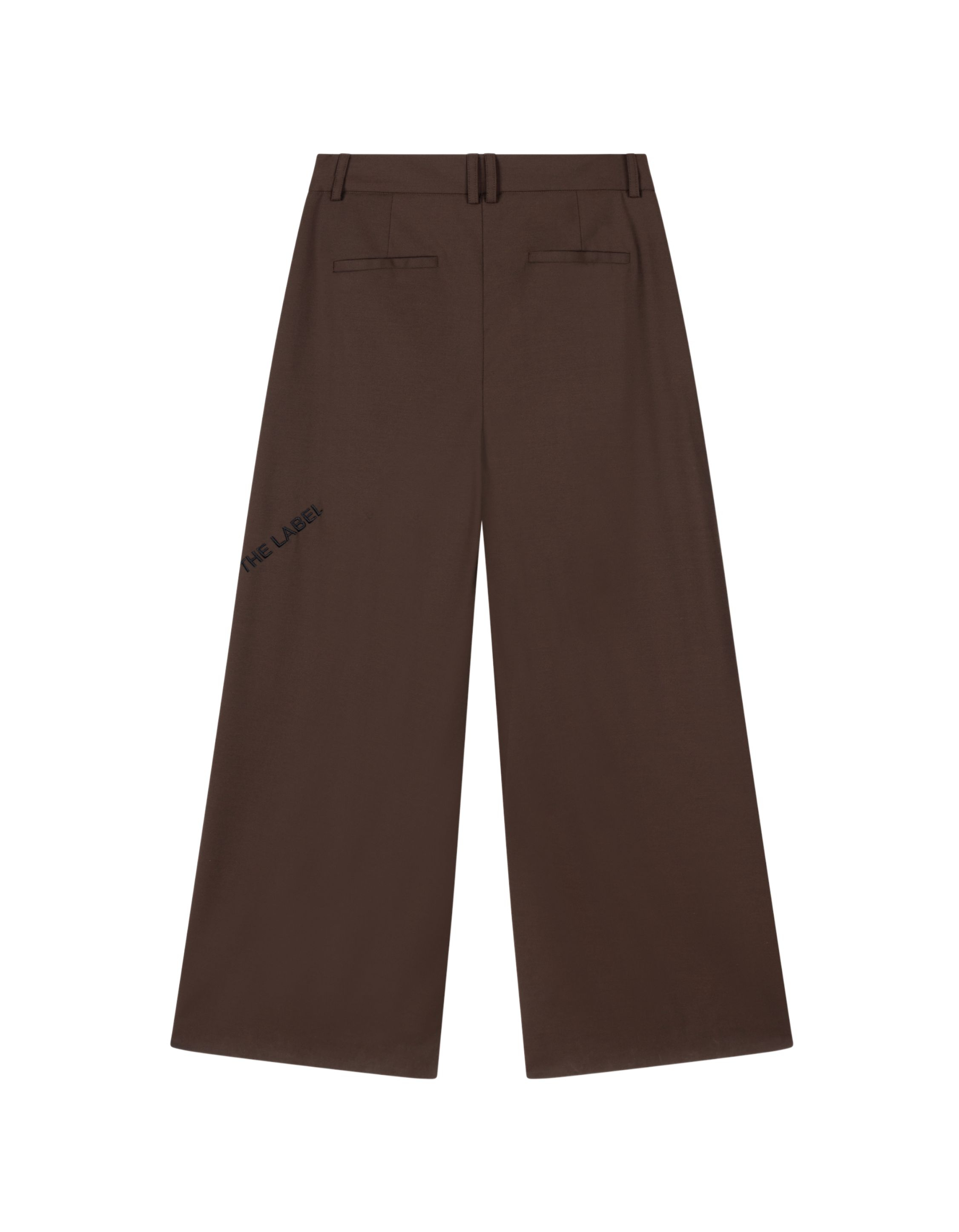 Alix The Label Ladies Woven Wide Leg Pants Pantalons Donkerbruin 2608136875