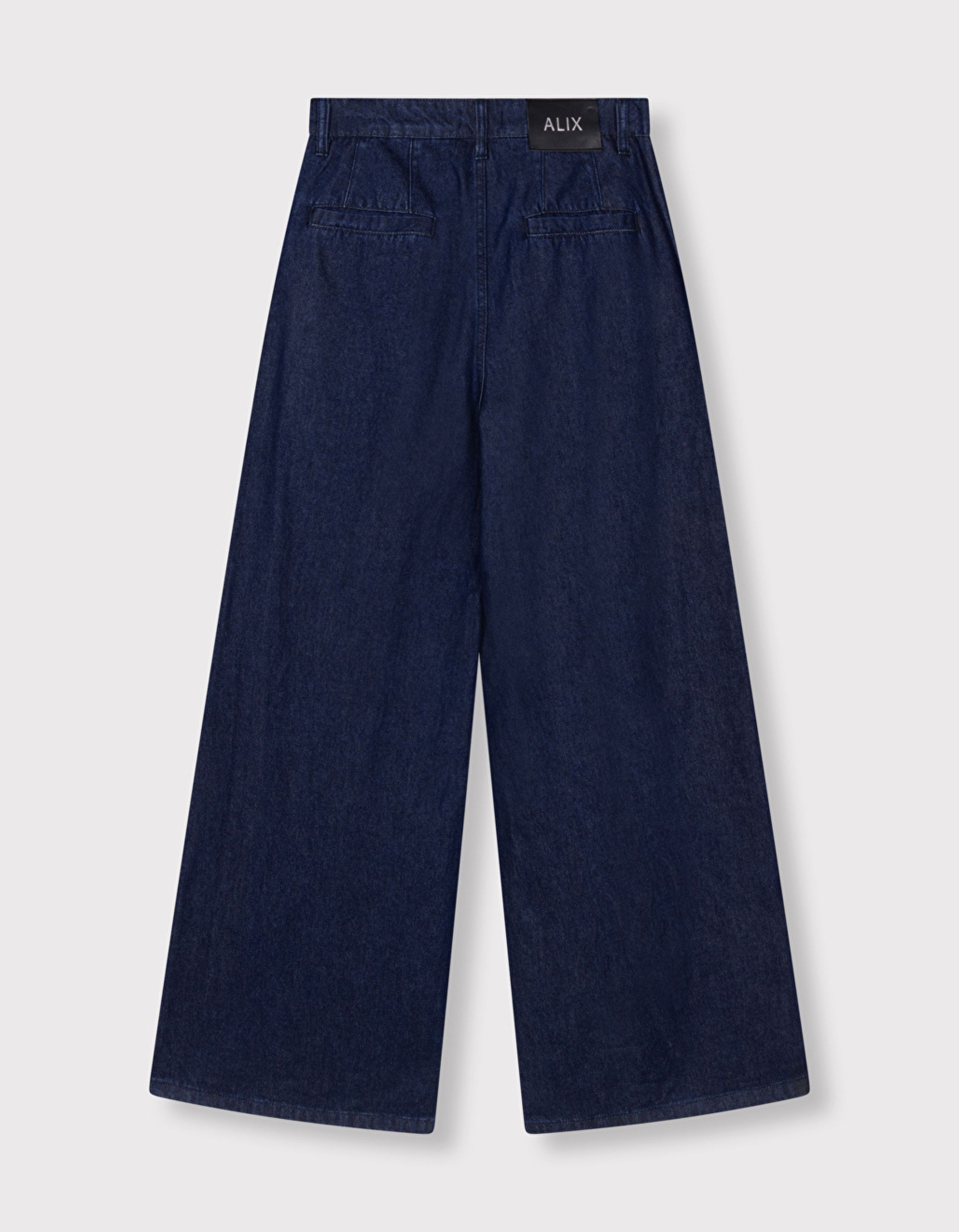 Alix The Label Ladies Woven Wide Leg Denim Pants Pantalons Blauw 2608198902