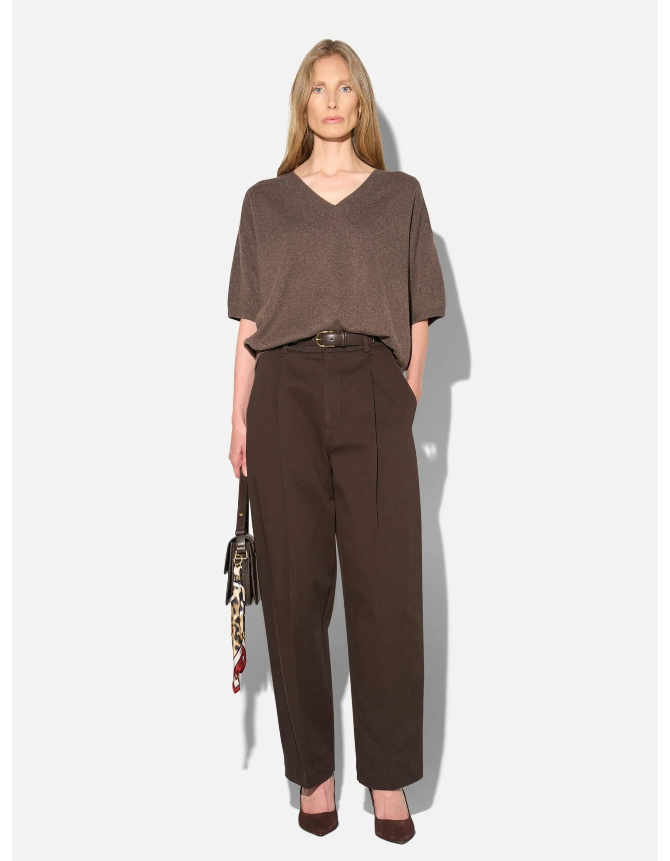 Janice Balti Pantalons Bruin Balti Paperbag
