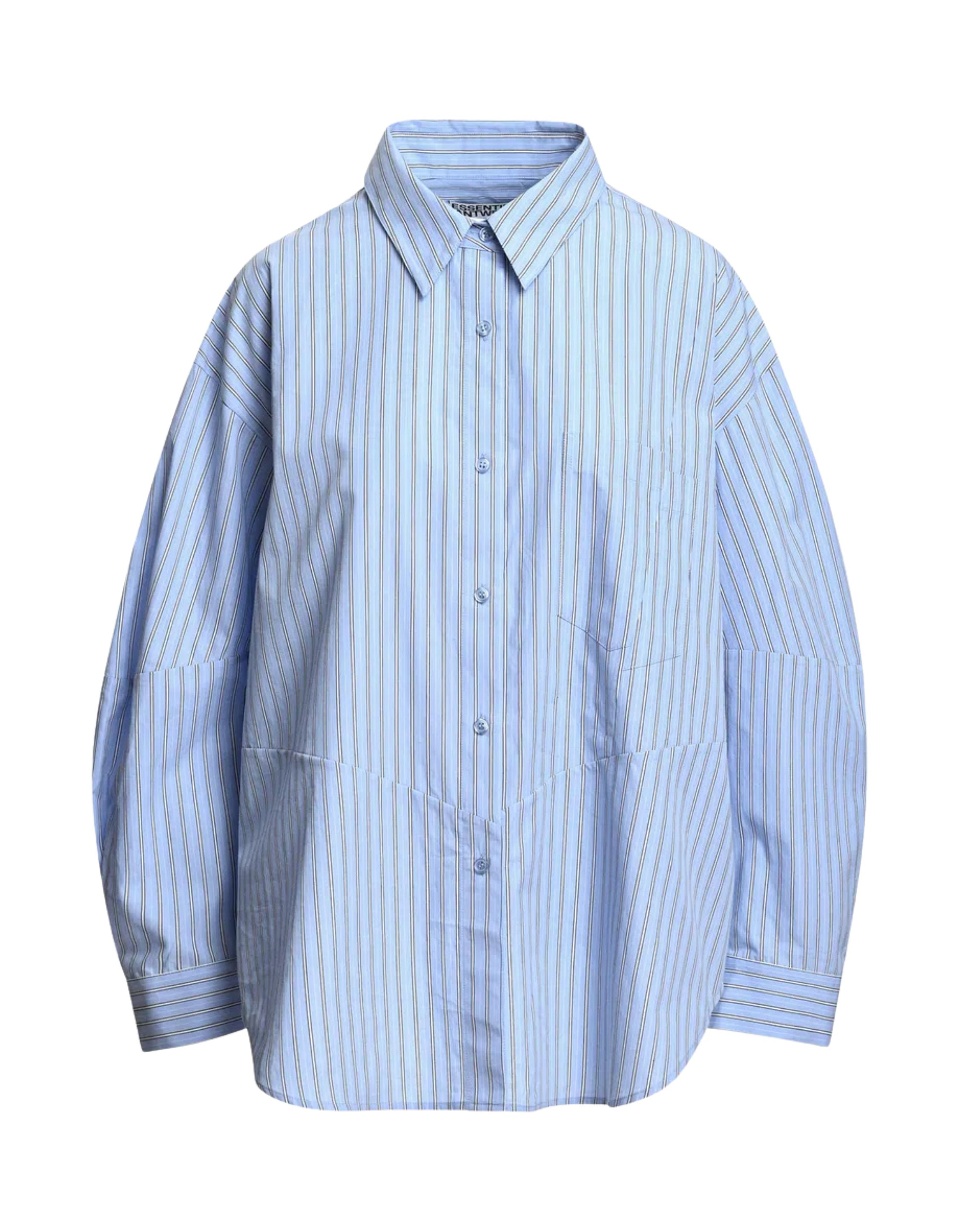 Essentiel Antwerp Oversized Shirt Blouses Lichtblauw Kreative