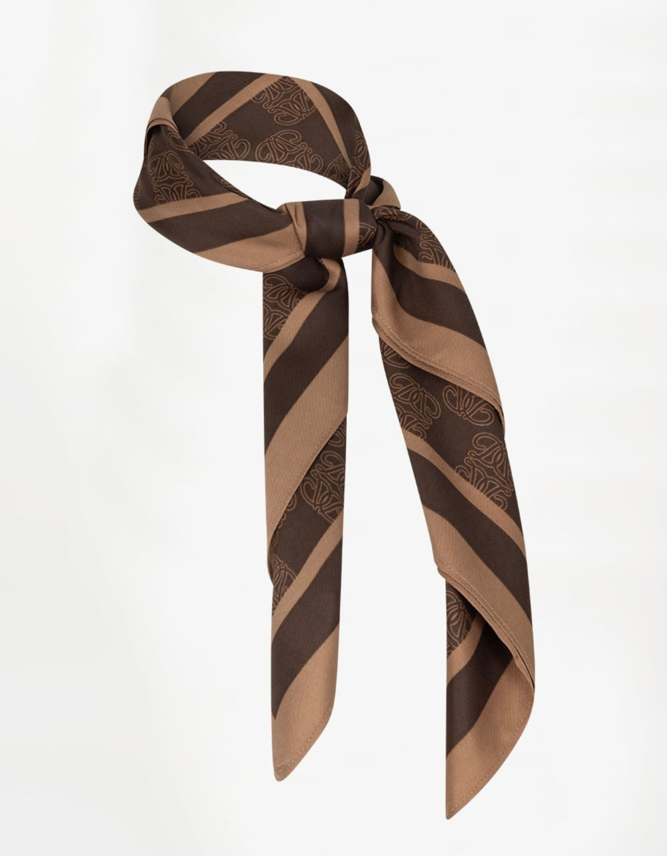 Dante 6 Monogram Printed Scarf Sjaals Donkerbruin 263900