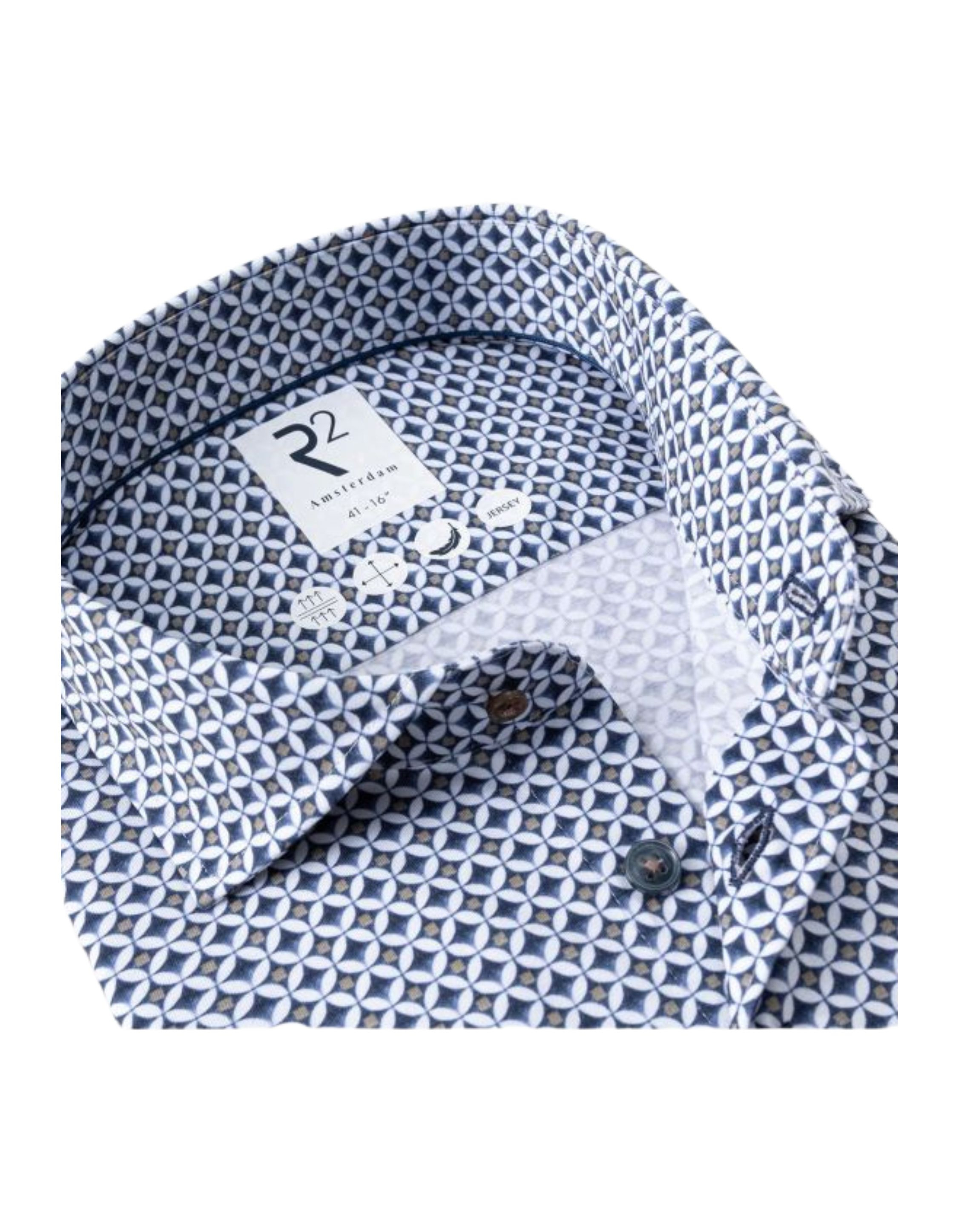 R2 Technical Knitted Lange Mouw Overhemden Donkerblauw 134.wsp.008