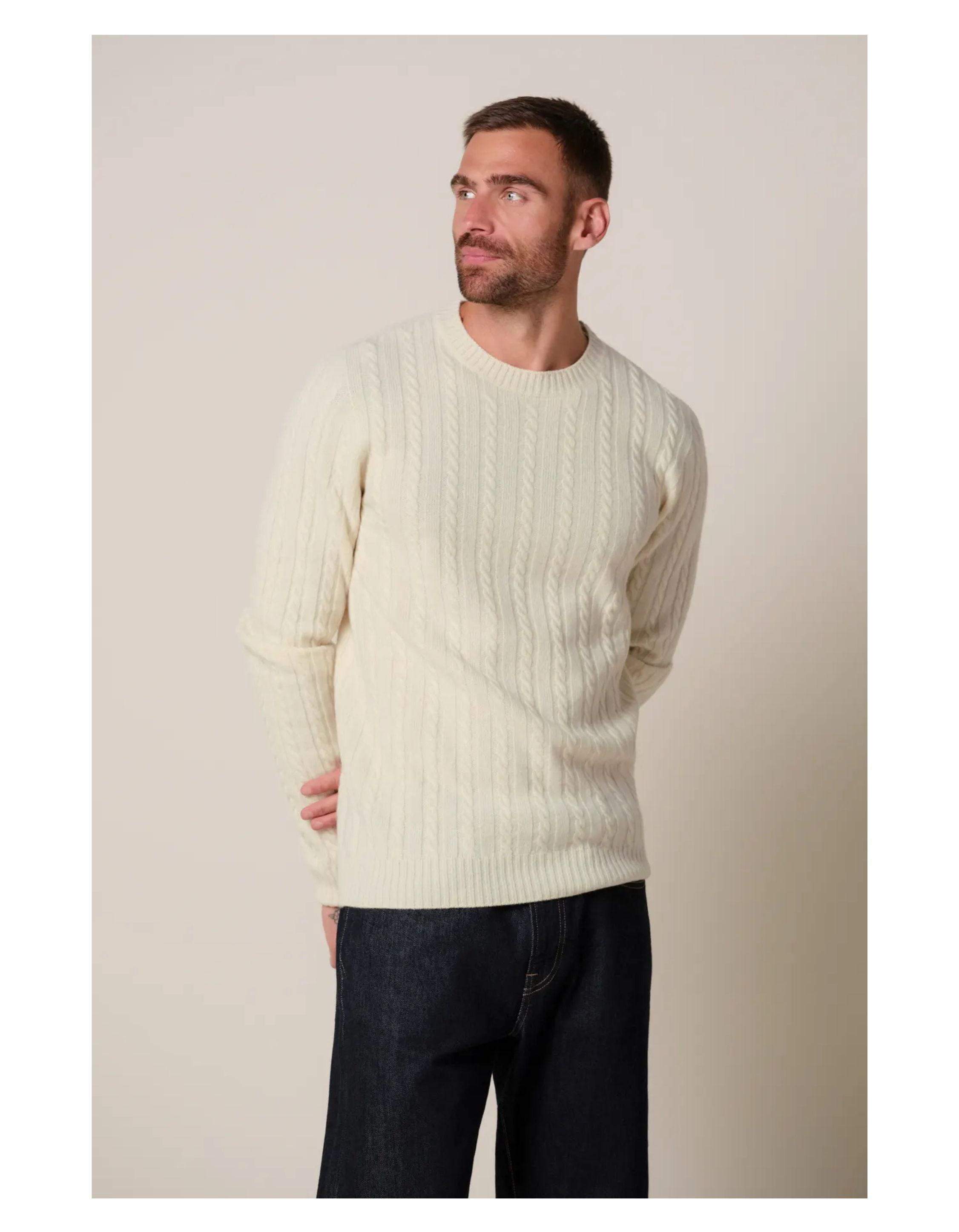 Profuomo Pullover Crew Neck Truien Off White Ppxj30020