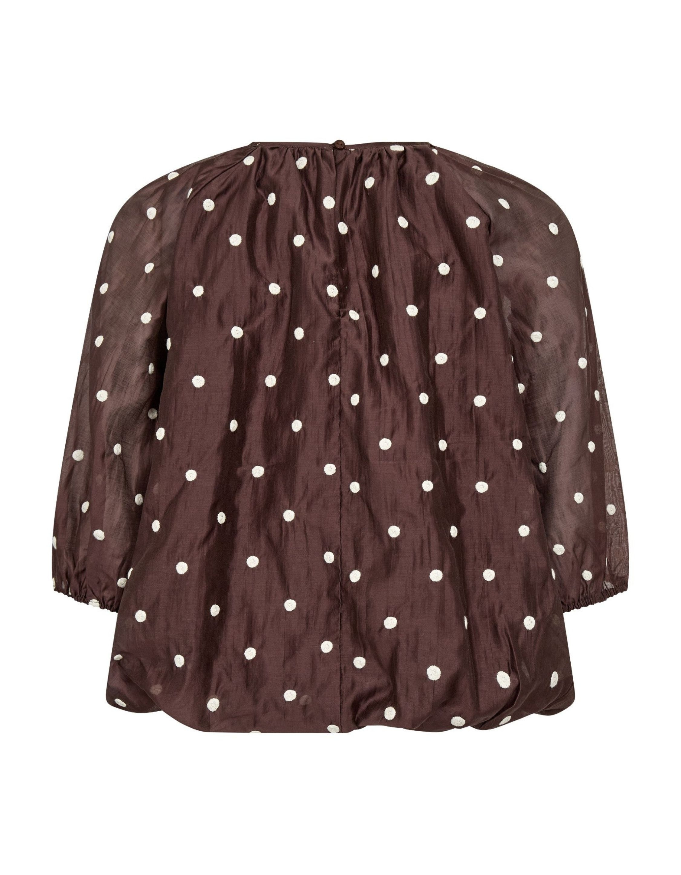 Co Couture Ditacc Blouses Donkerbruin 500043