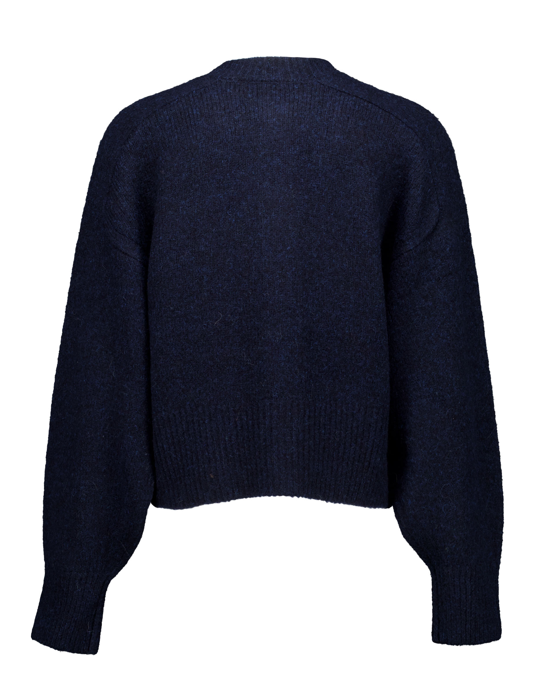 Zenggi Lamb Silk Round Neck Cardi Vesten Donkerblauw Y03-1019 3006