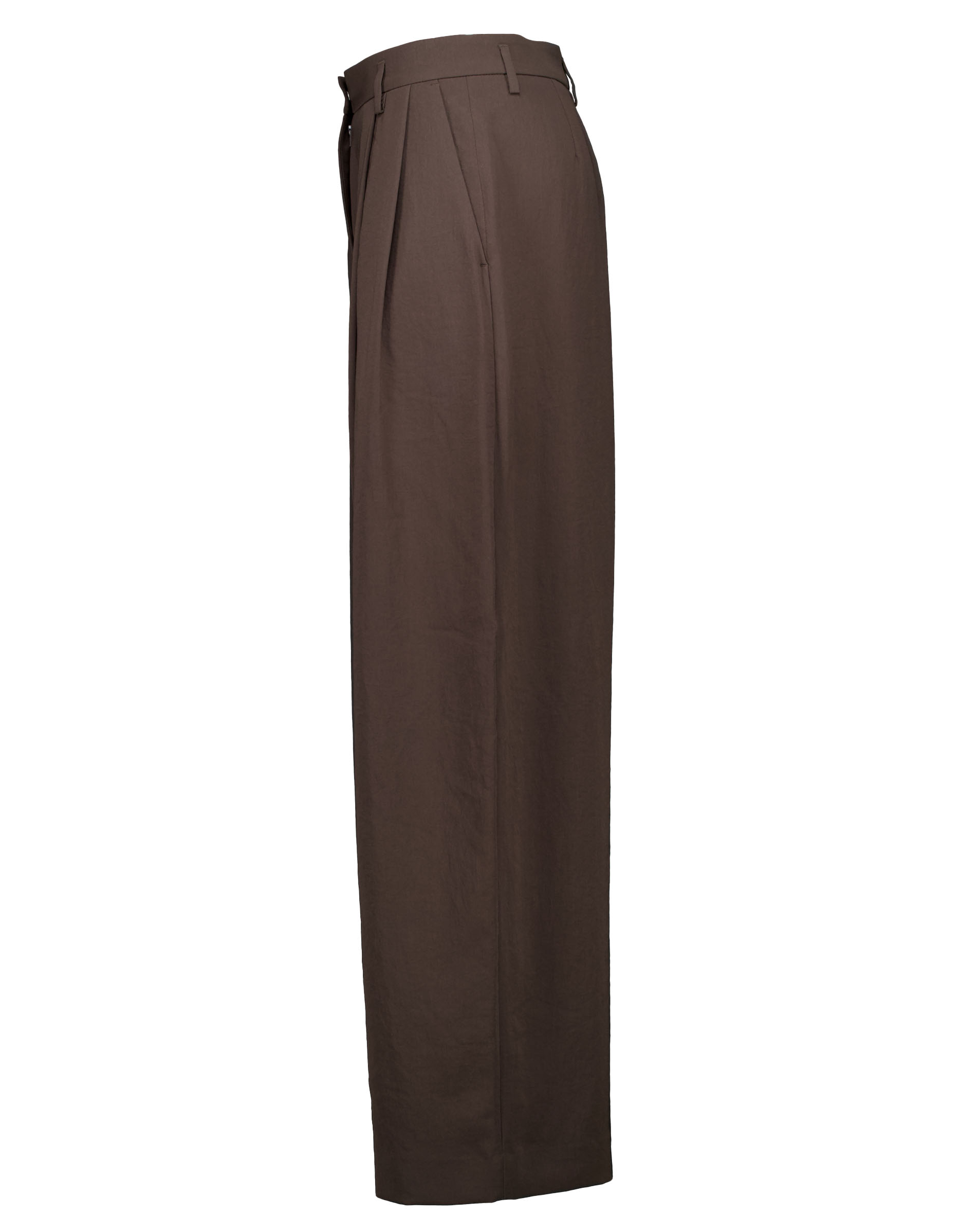 Zenggi Jap Crepe Jade Pantalons Donkerbruin Y05-1012 3034