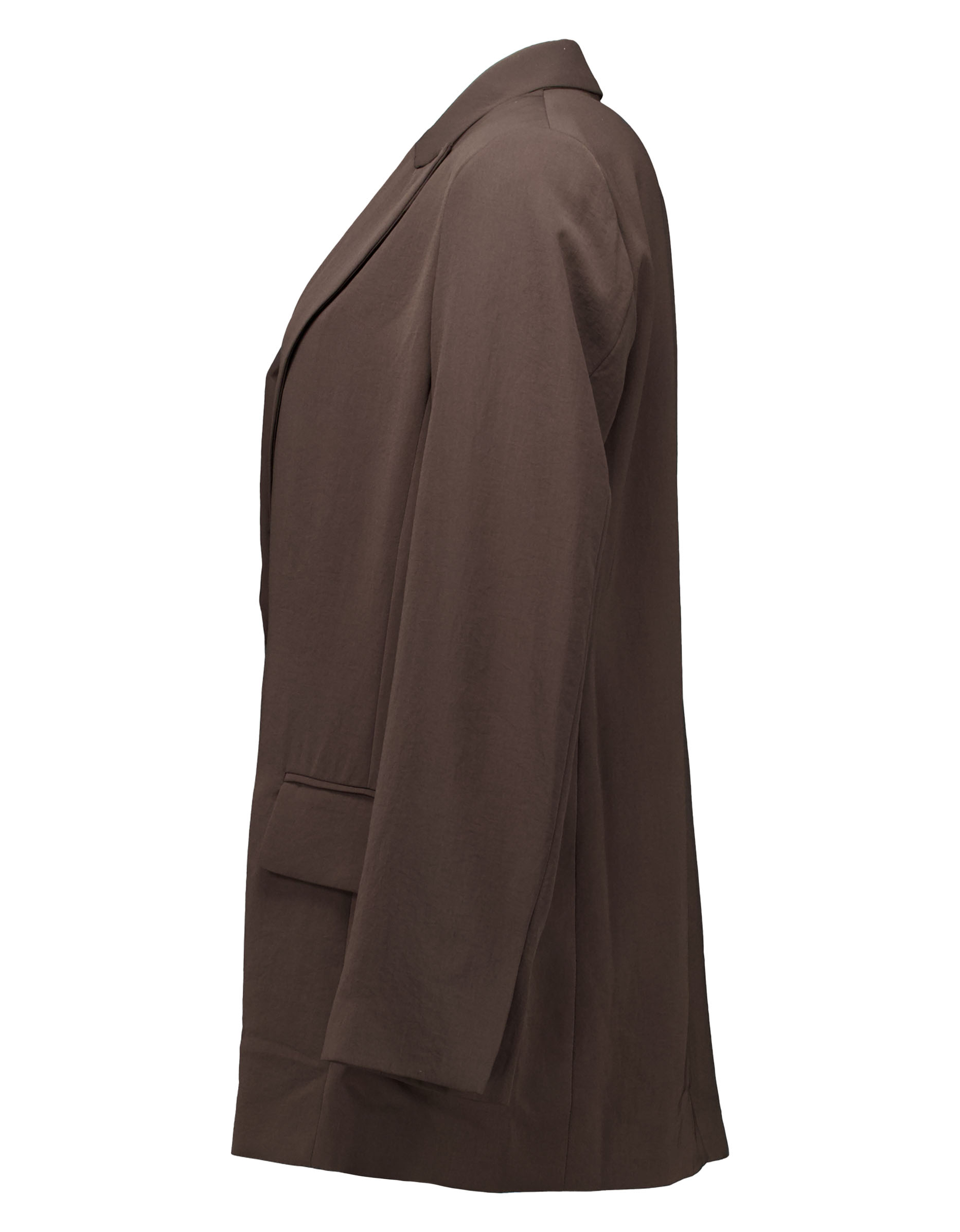 Zenggi Jap Crepe Relaxed Blazers Donkerbruin Y08-1006 3034