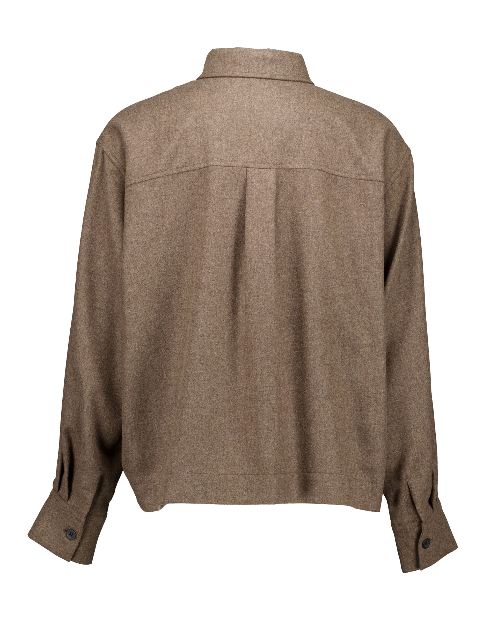 Zenggi Soft Flannel Blouses Taupe Y04-1007 3031