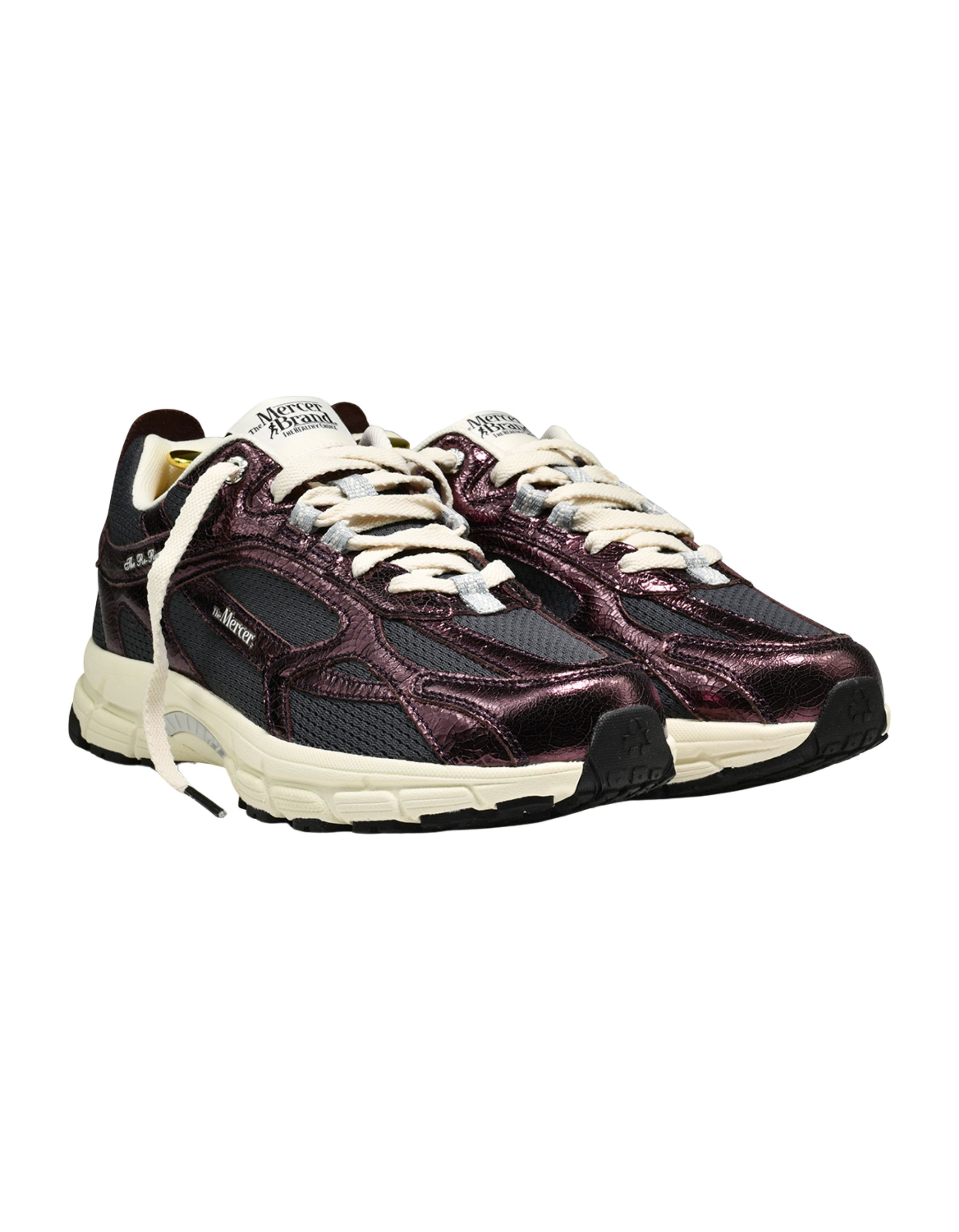 Mercer The Re-run Cracked Sneakers Bordeaux Me263006