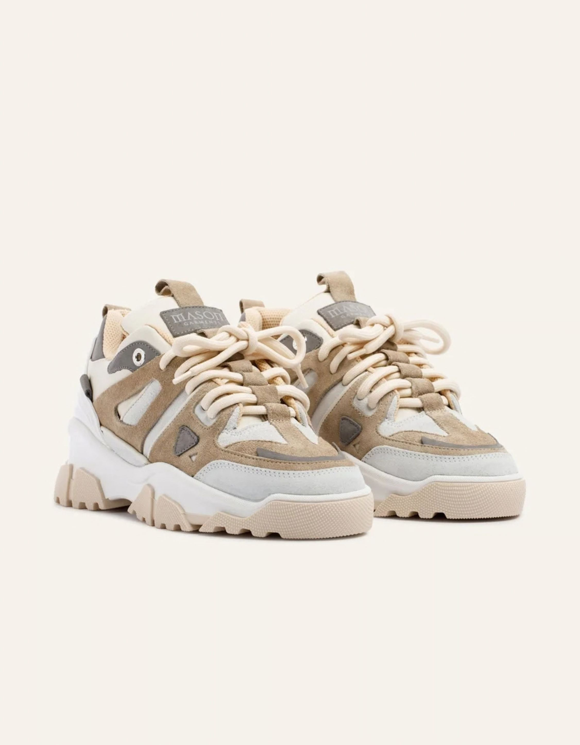 Mason Garments Genova Mescolare Sneakers Beige Mg62-17