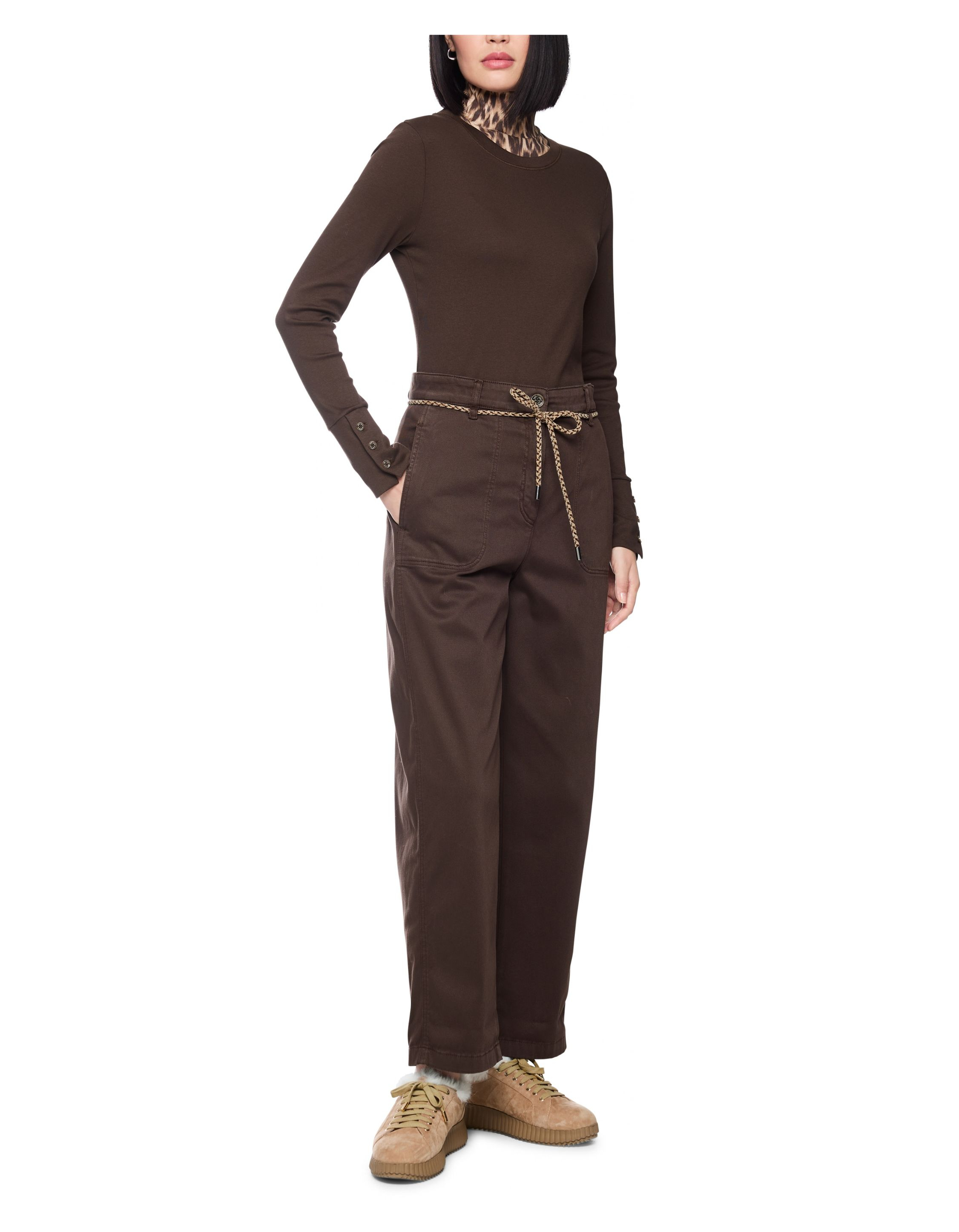 Marccain Pantalon Pantalons Donkerbruin Bs 81.50 W36