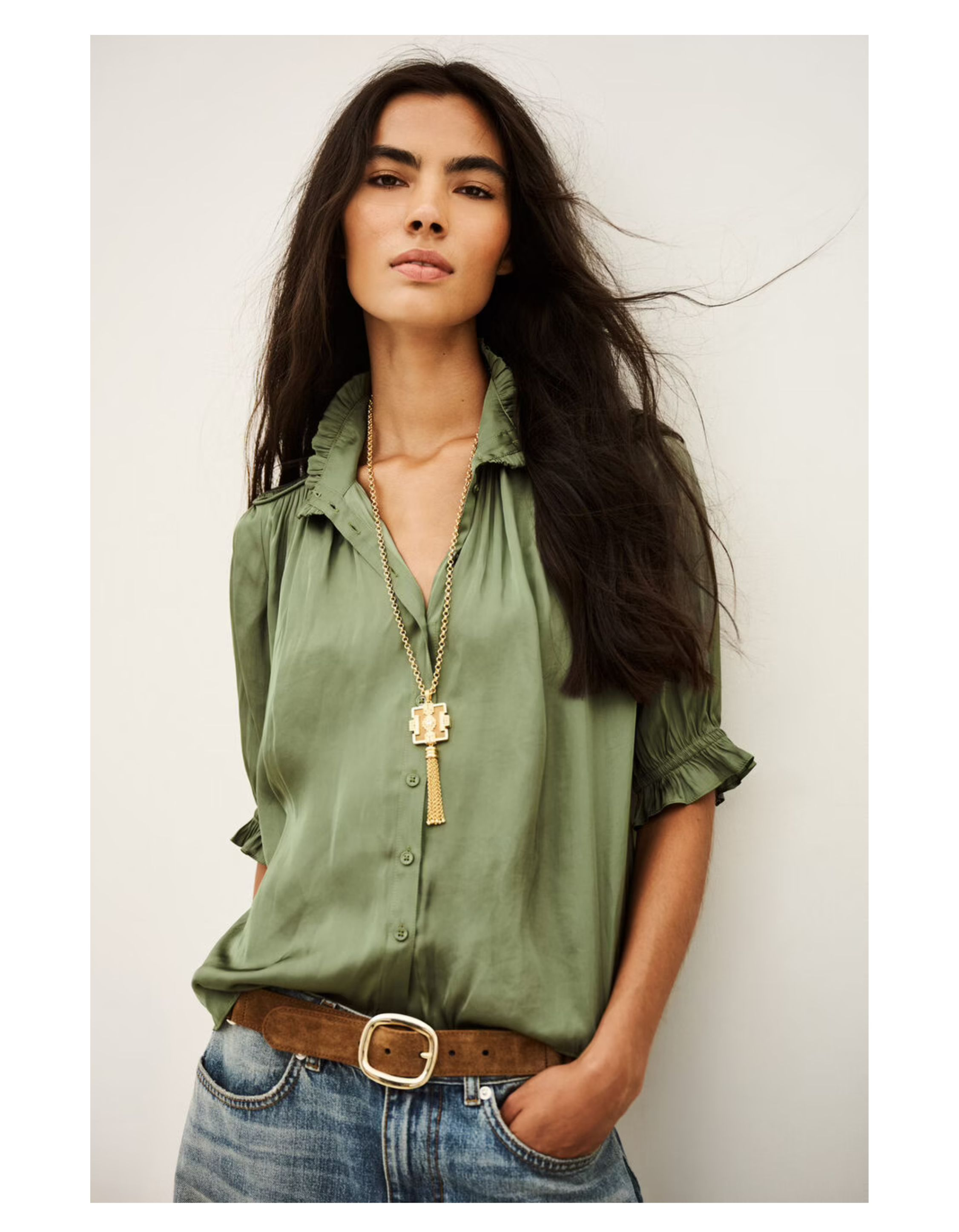 Ba&sh Camila Blouses Khaki 1h26cami