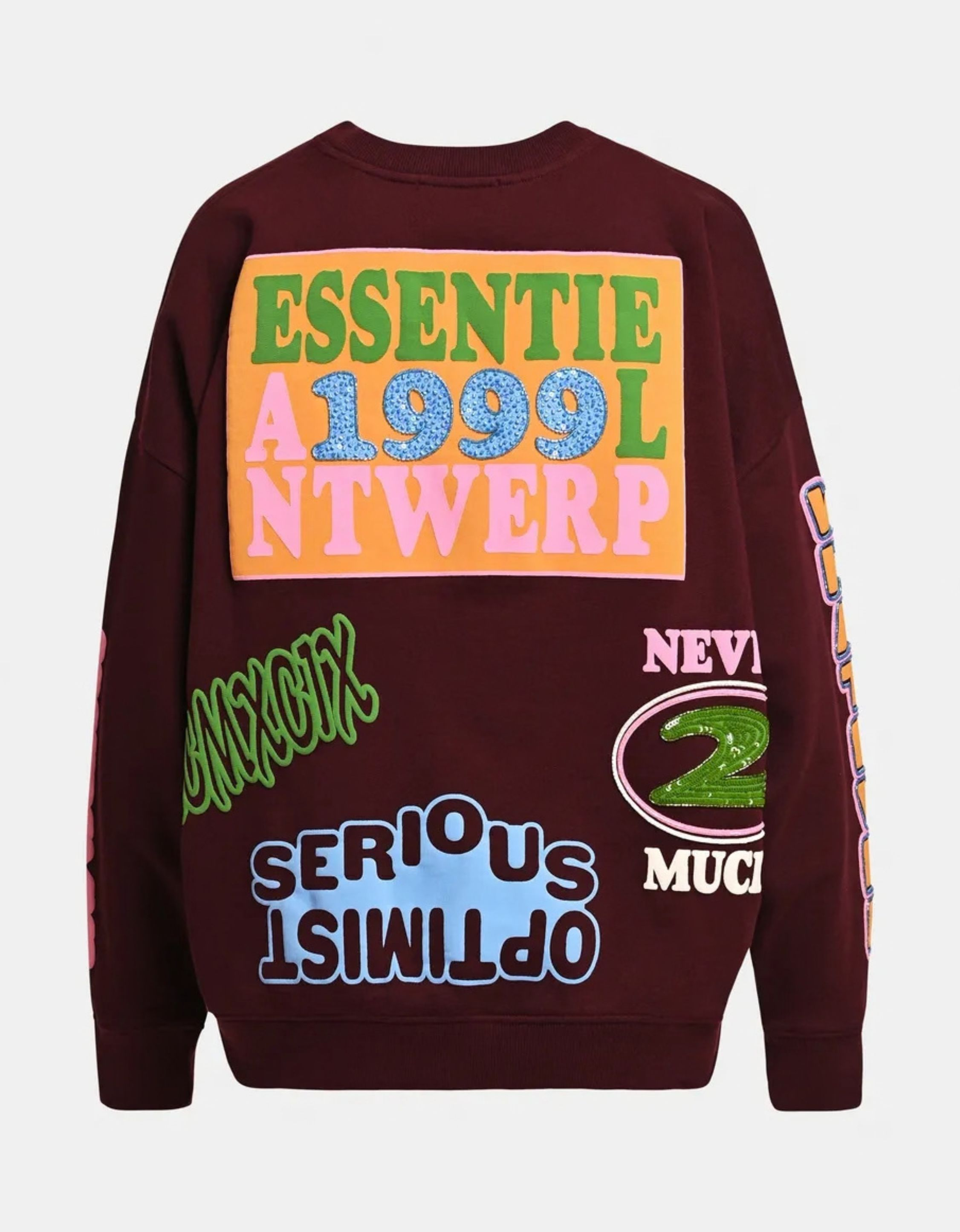 Essentiel Antwerp Printed Sweatshirt Sweaters Bordeaux Kampus