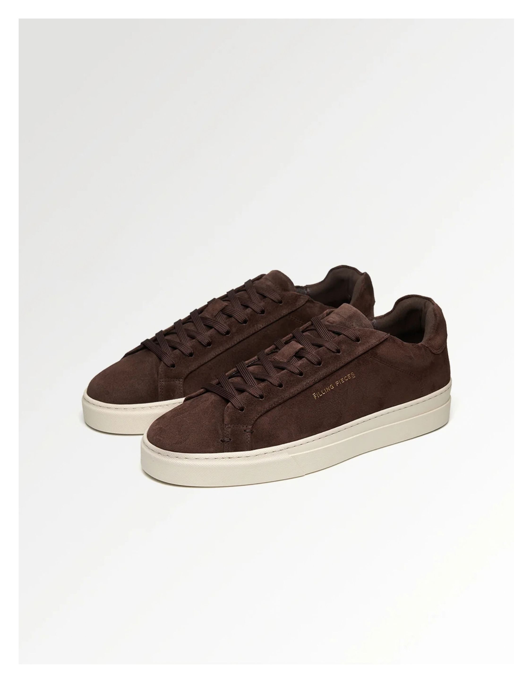Filling Pieces 122610307214 Sneakers Donkerbruin Tiebreak Suede