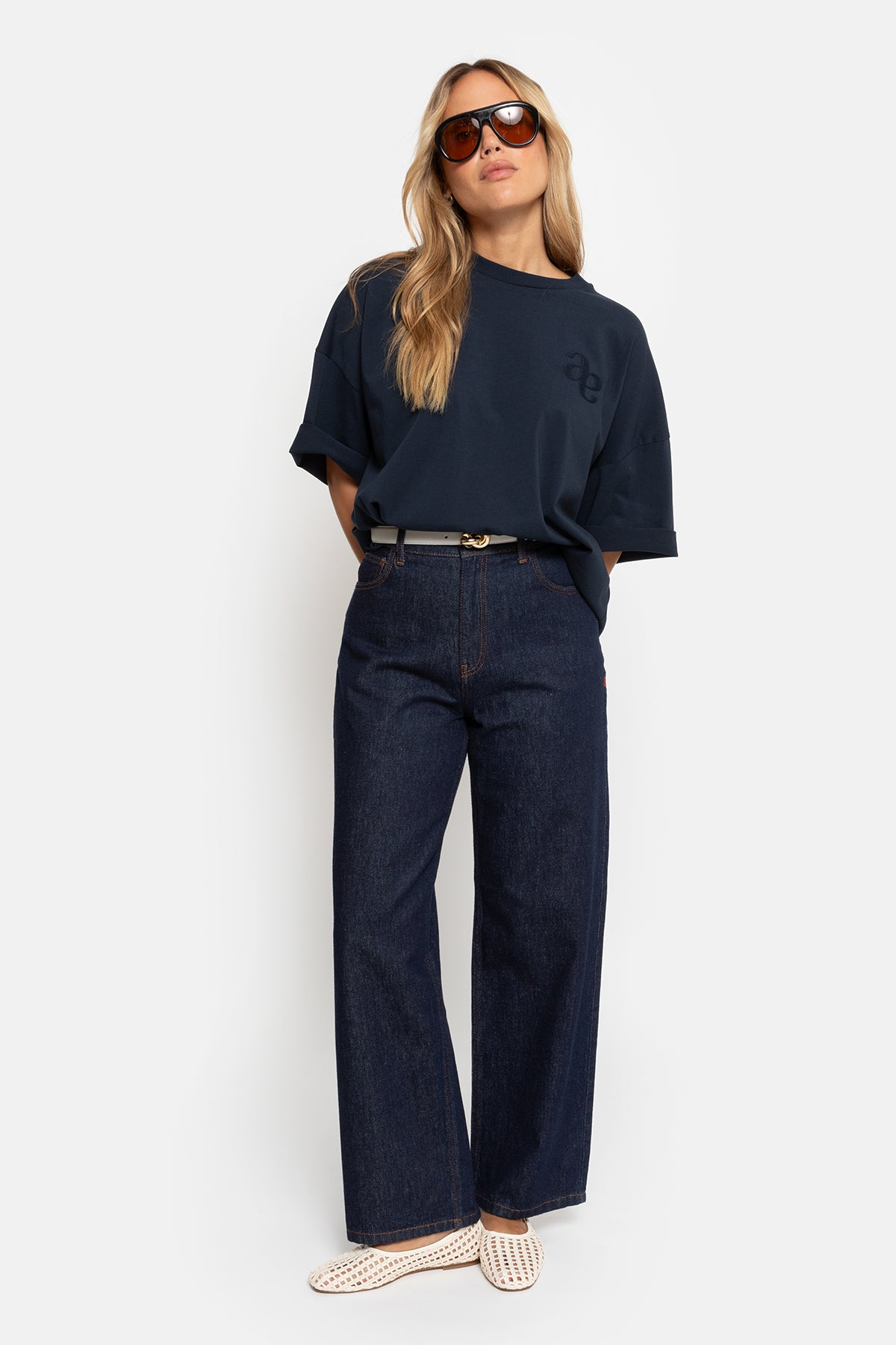 Âme Antwerp  T-shirts Donkerblauw Eloise-a