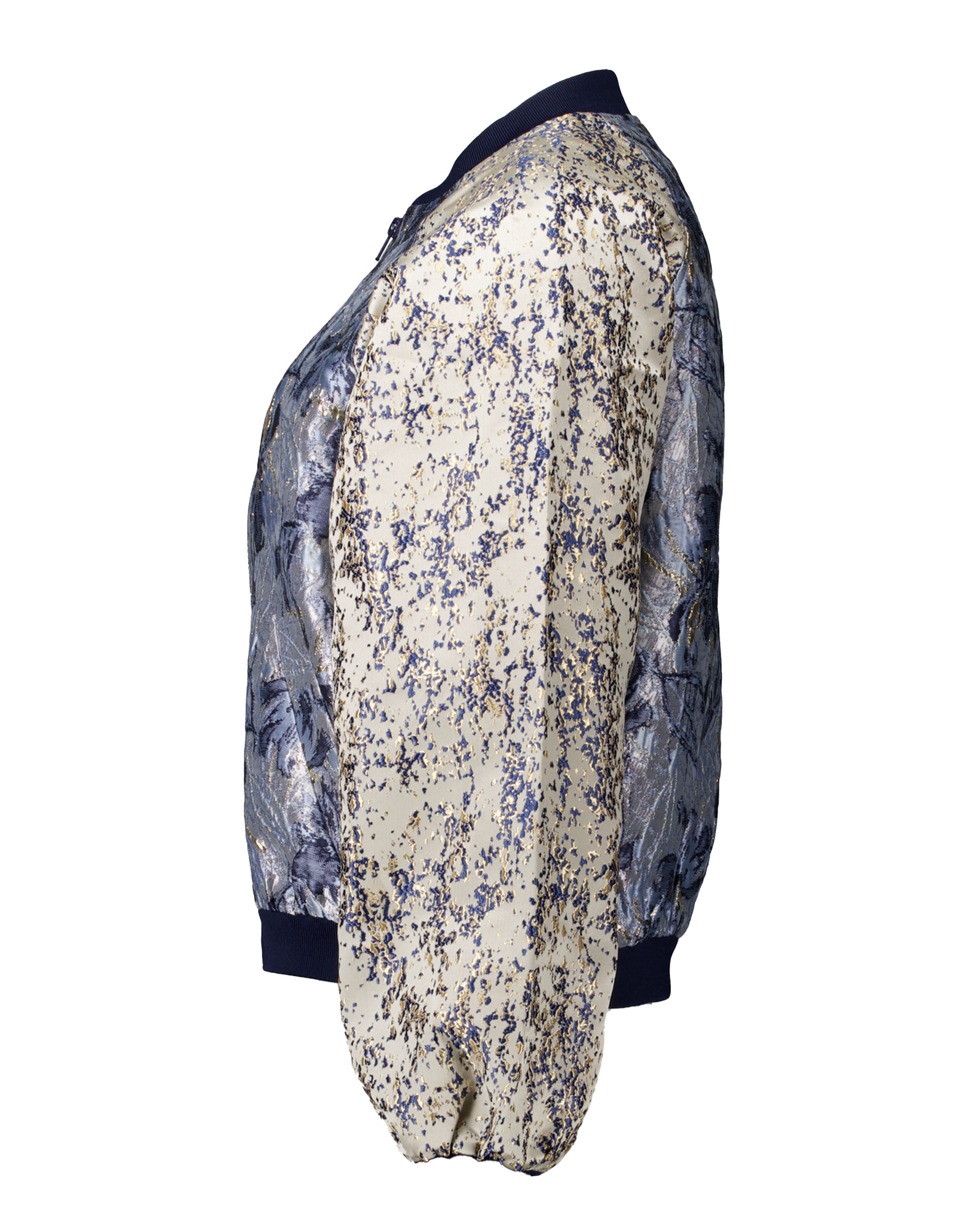 Summum Bomber Jacquard Mix  Blauw 1s1100-12062