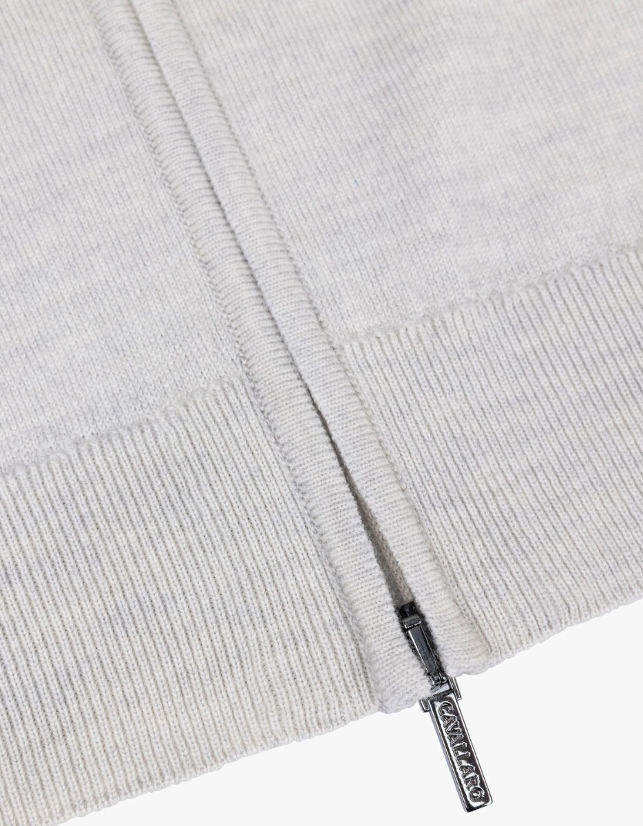 Cavallaro Merino Full Zip Cardigan Vesten Creme 119245003