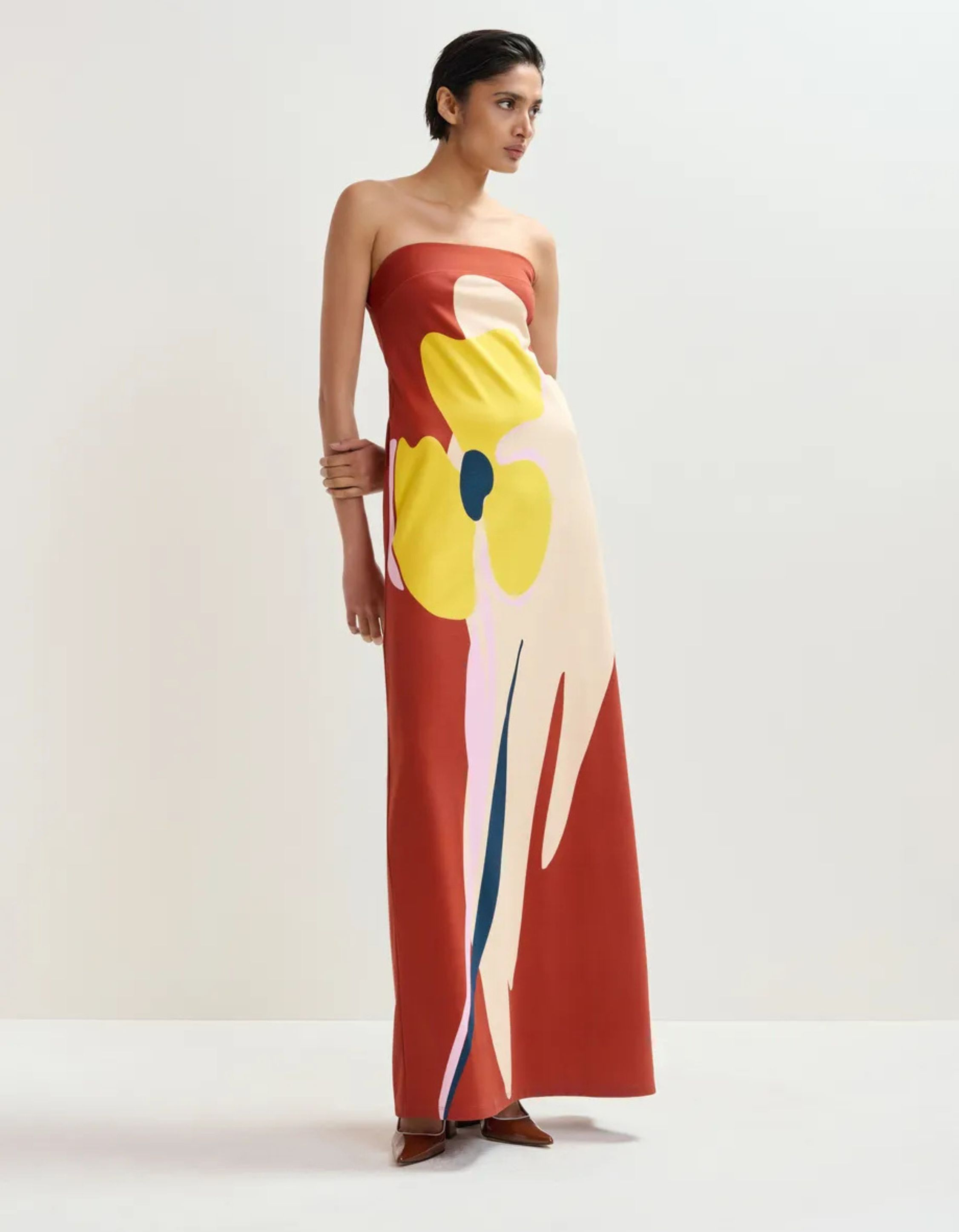 Essentiel Antwerp Printed Jersey Dress Jurken Geel Jannick