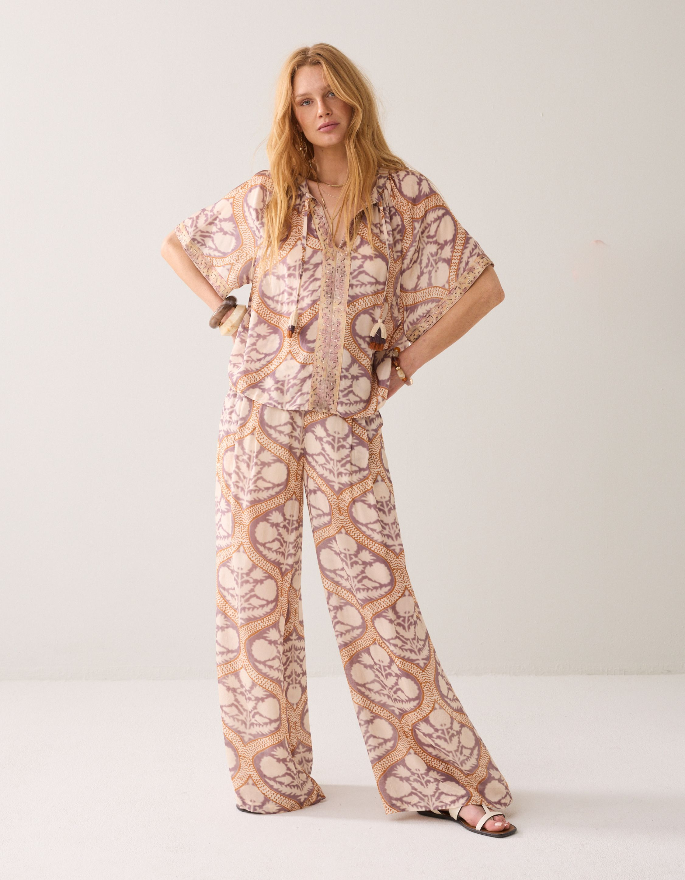 Summum Top Art Deco Print  Multicolor 2s3284-12121