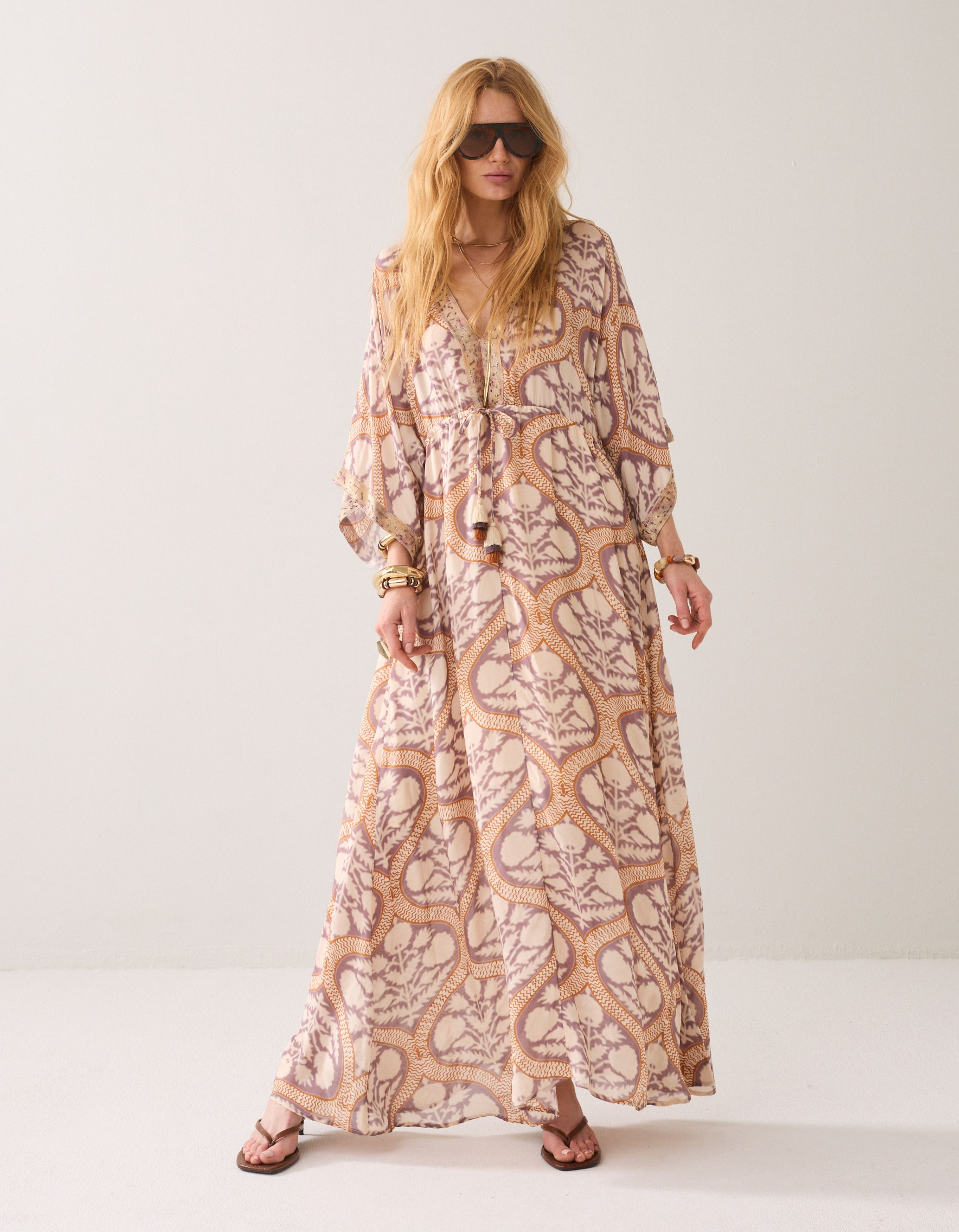 Summum Dress Art Deco Print  Multicolor 5s1604-12121